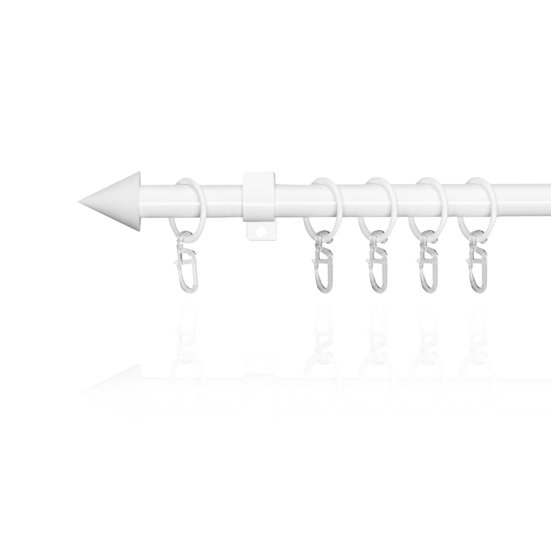 LICHTBLICK ORIGINAL Gardinenstange Gardinenstange Kegel, 16 mm, ausziehbar, 1-läufig, mit Bohren, verschraubt, Metall