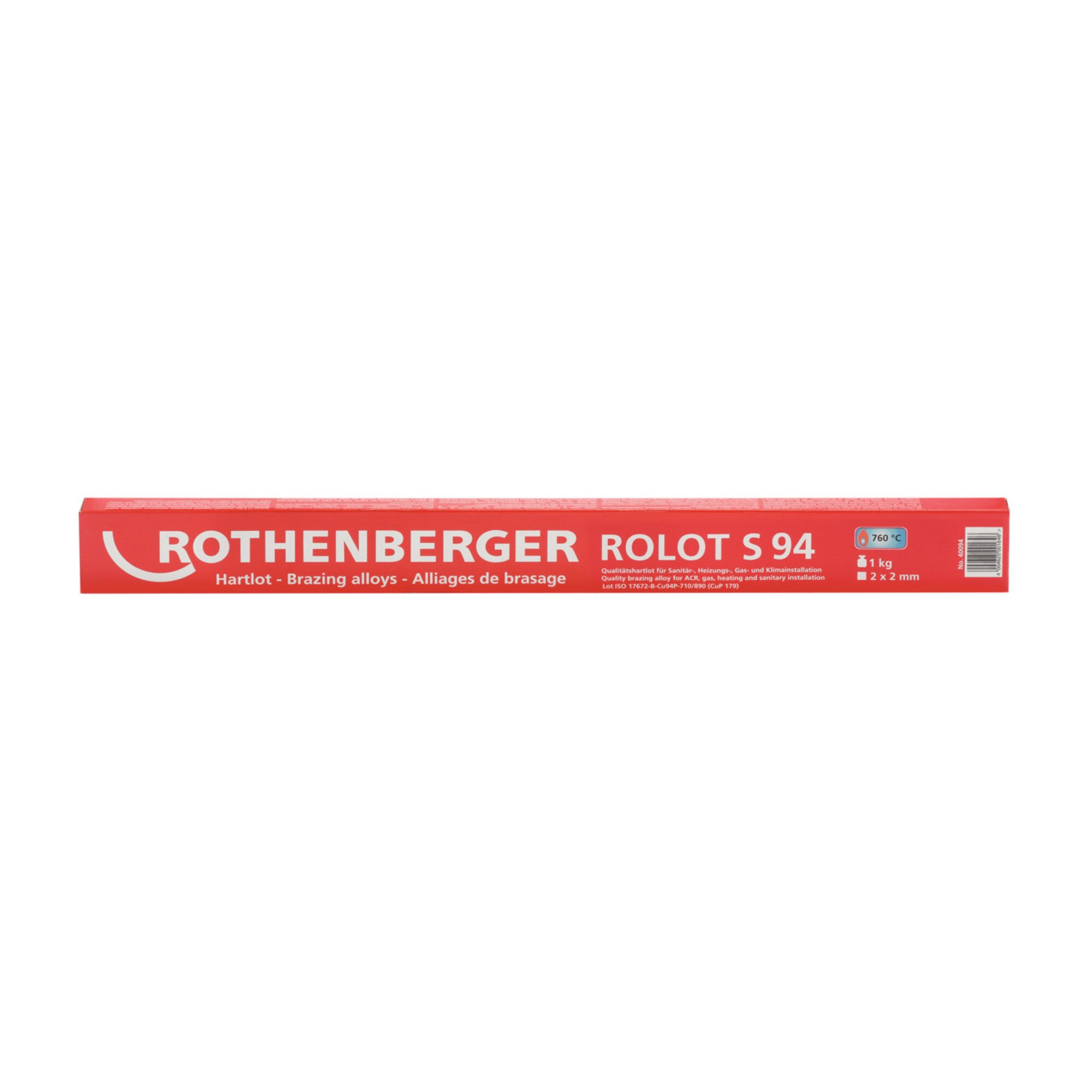 Rothenberger Lötkolben Rothenberger ROLOT S 94 Hartlot CuP 179 nach ISO 17672, 500 mm, 1 kg