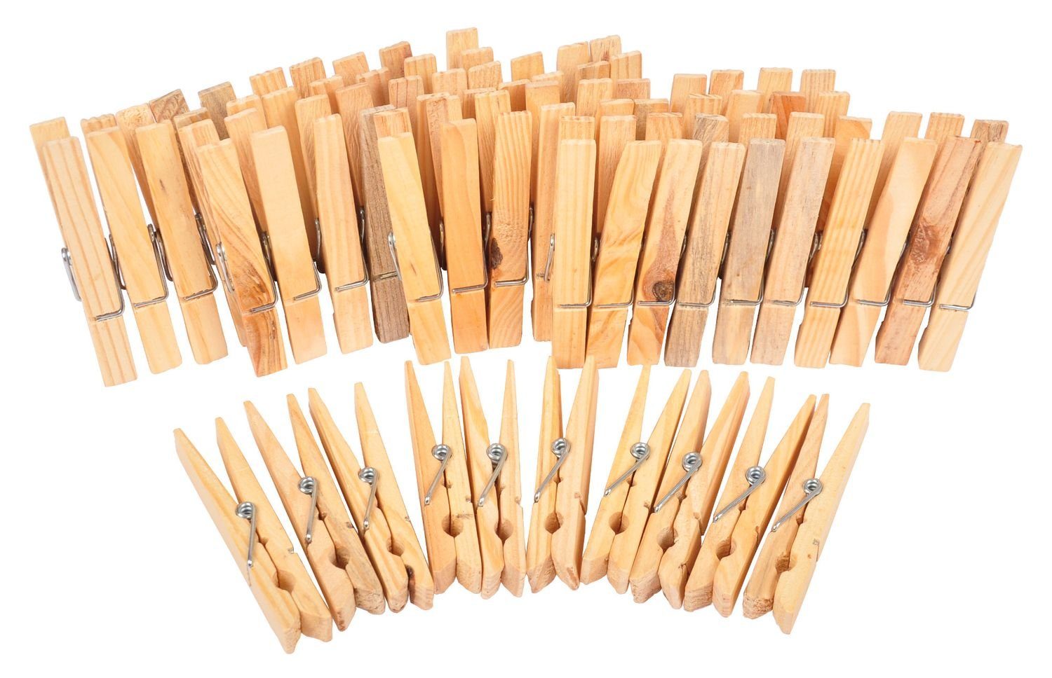 BURI Wäscheklammern Holz-Wäscheklammern 50 Stück Holzklammer Wäscheklammer Klammern Bastel