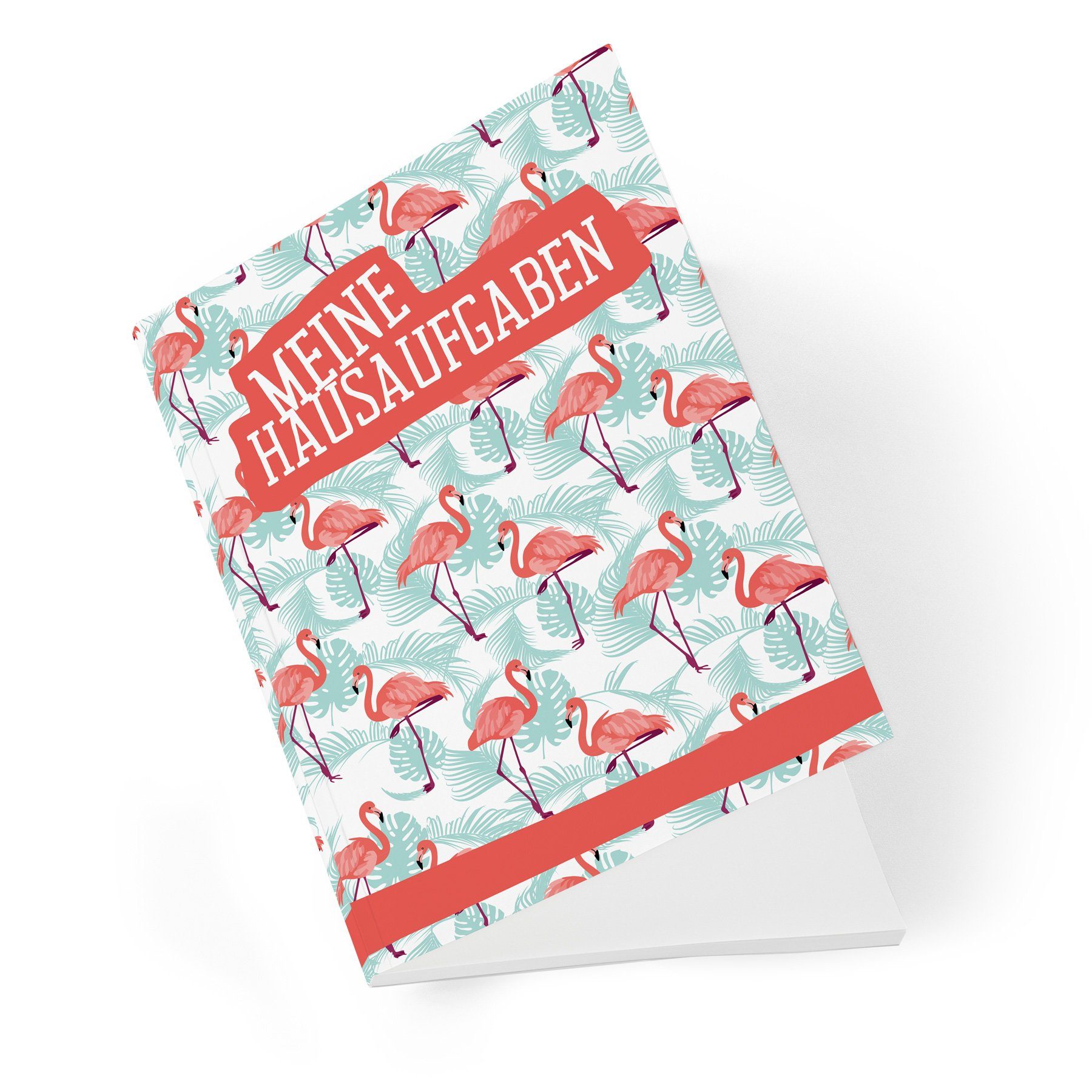 Thumbnail - itenga Notizheft itenga Hausaufgabenheft Flamingo (Motiv 6) DIN A5, 96 Seiten