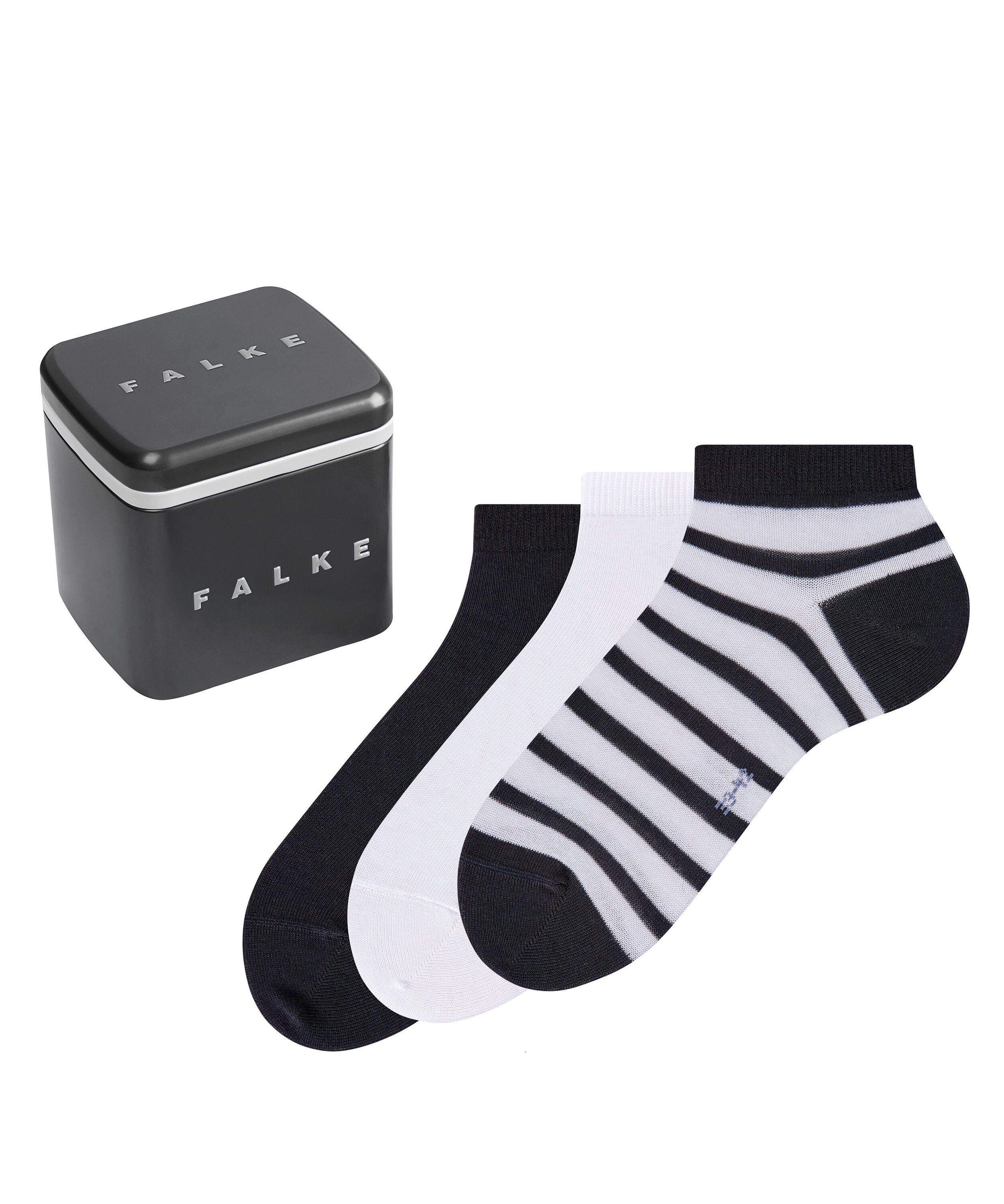 Box Sneakersocken mit 3-Pack FALKE sortiment Geschenkverpackung (3-Paar) (0020) Happy