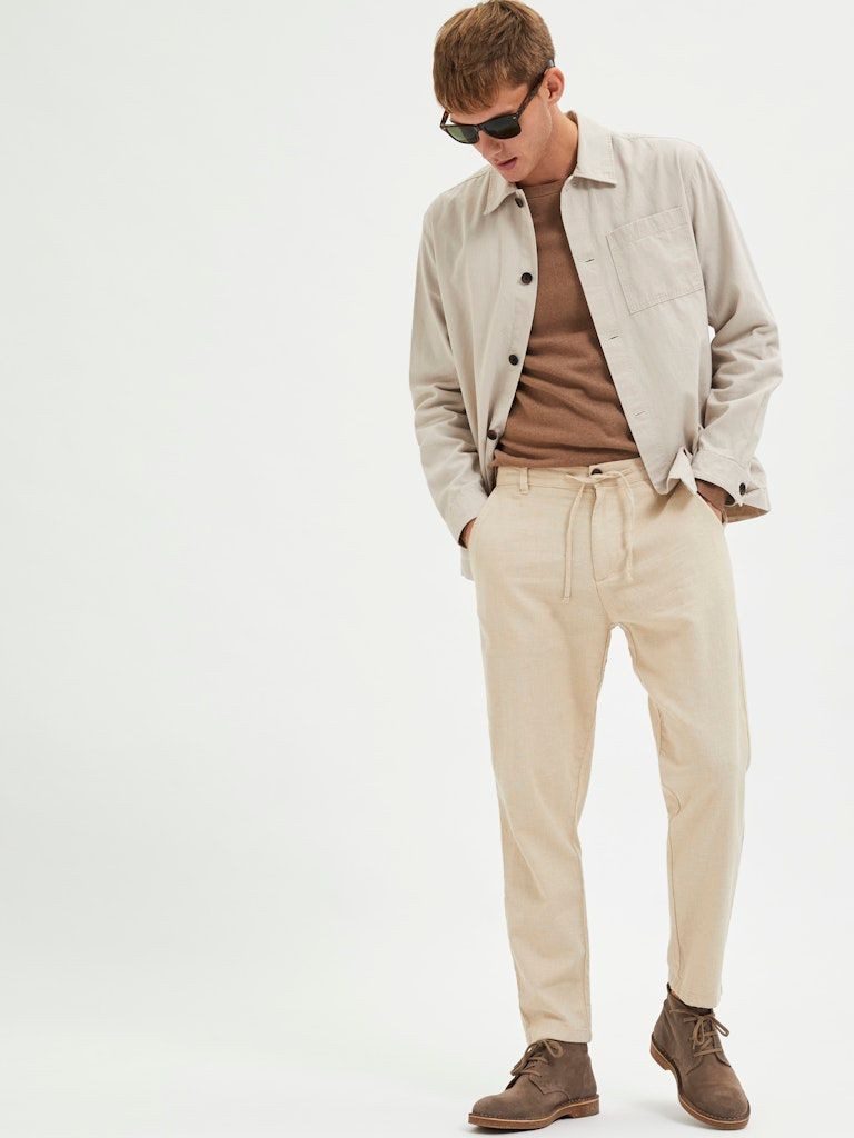 Selected Herren Chino Hose SLHCOMFORT-BRODY LINEN Comfort Fit günstig online kaufen