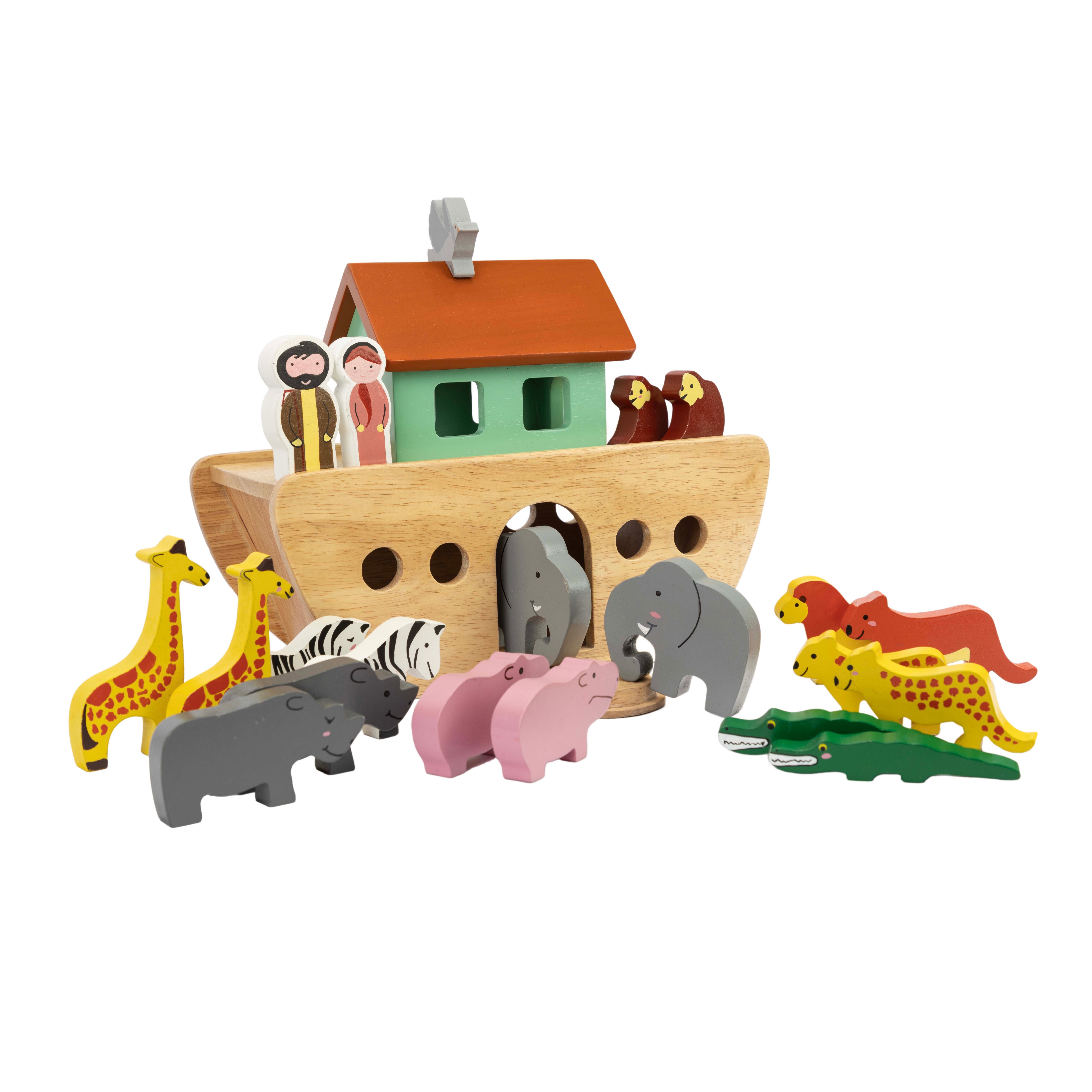 El Puente Nachziehspielzeug Spielset "Noahs Arche", Handmade, Handmade
