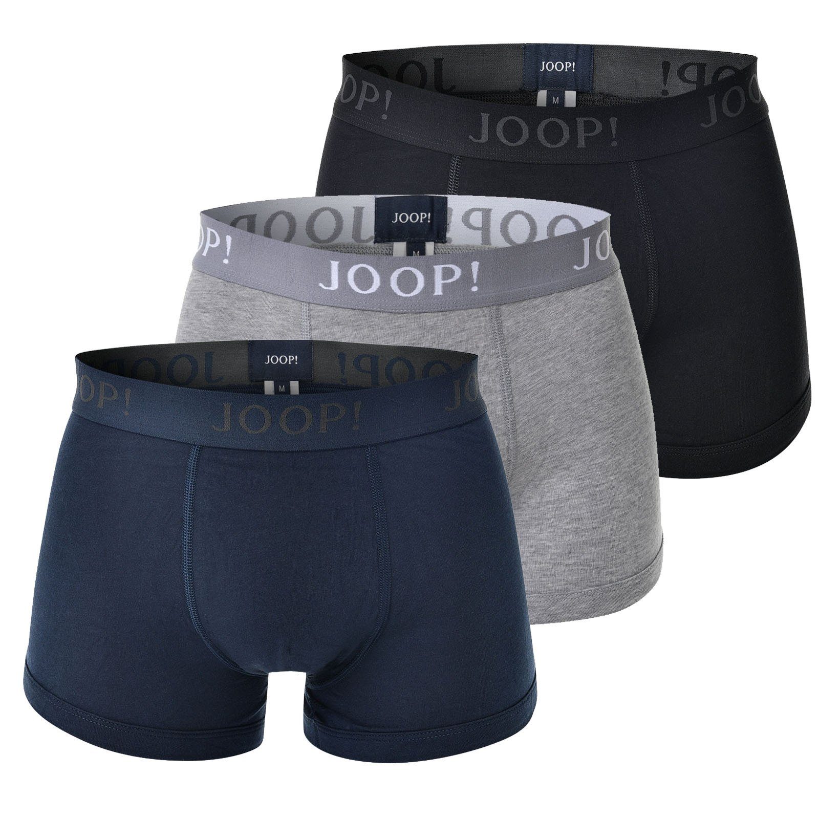 Joop! Boxer Herren Boxer Shorts, 3er Pack - Fine Cotton Mehrfarbig
