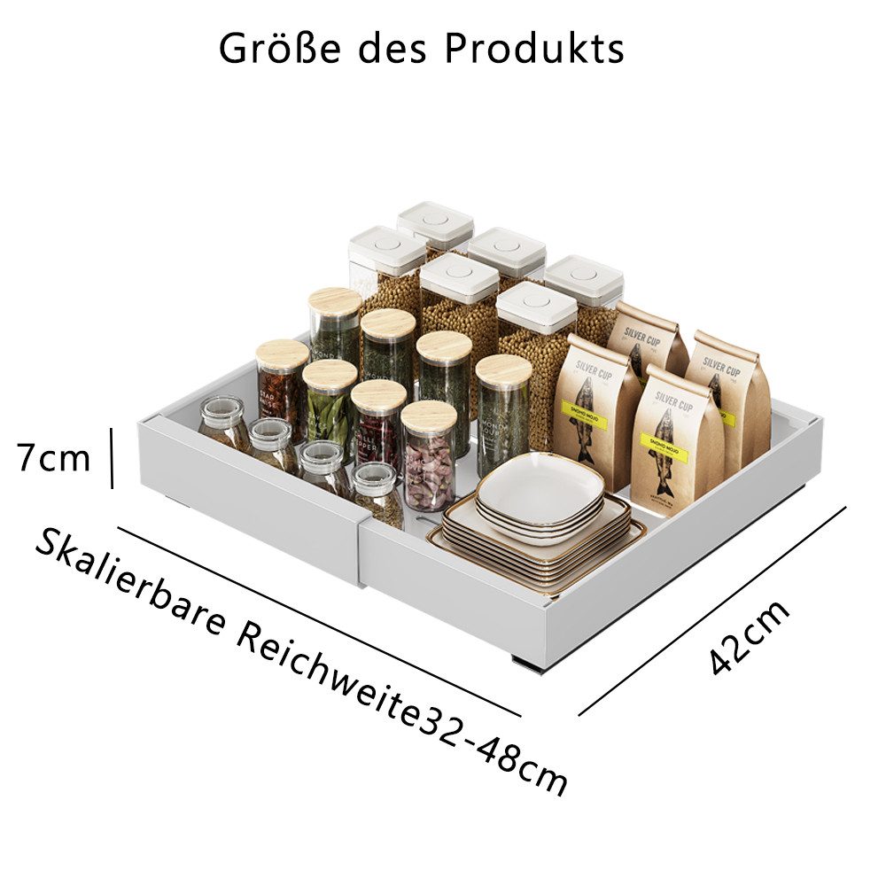 NUODWELL Schubkasteneinsatz Teleskopschublade, Verstellbare Breite Ausziehb günstig online kaufen