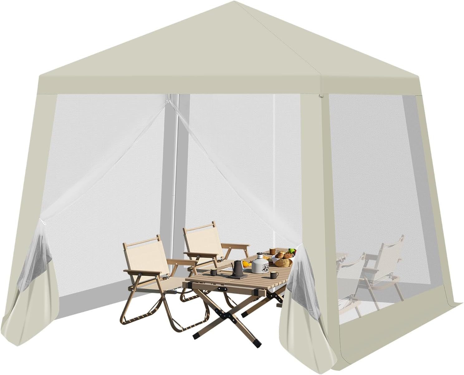 Woltu Pavillon, mit 4 Seitenteilen, 3x3 günstig online kaufen
