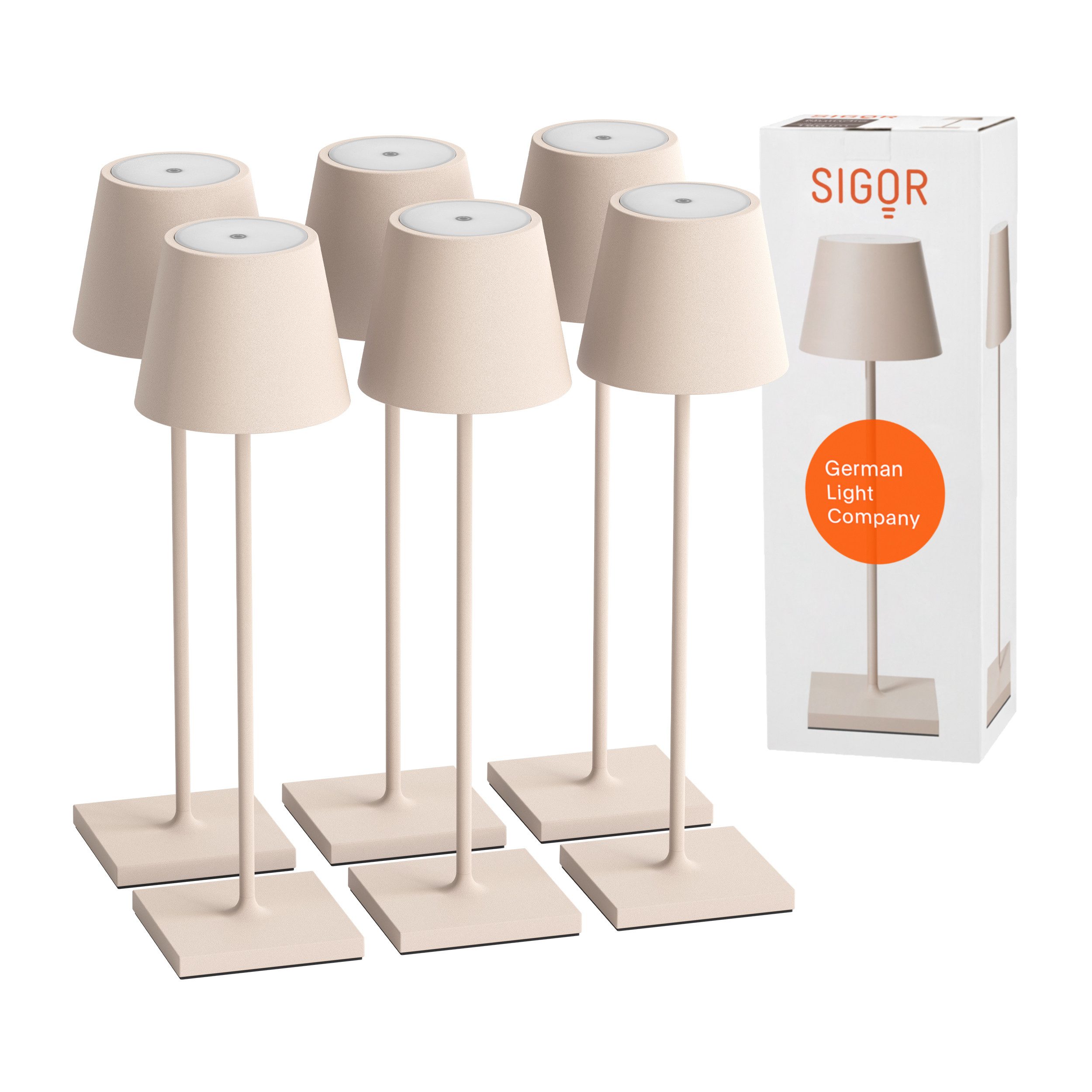 SIGOR LED Tischleuchte, Dimmbar, LED fest integriert, 2.700 + 2.200 K