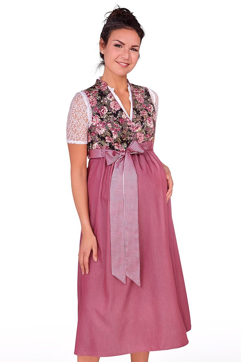 Berwin & Wolff Dirndl Umstandsdirndl 2tlg. - MAELIA - schwarz/beere