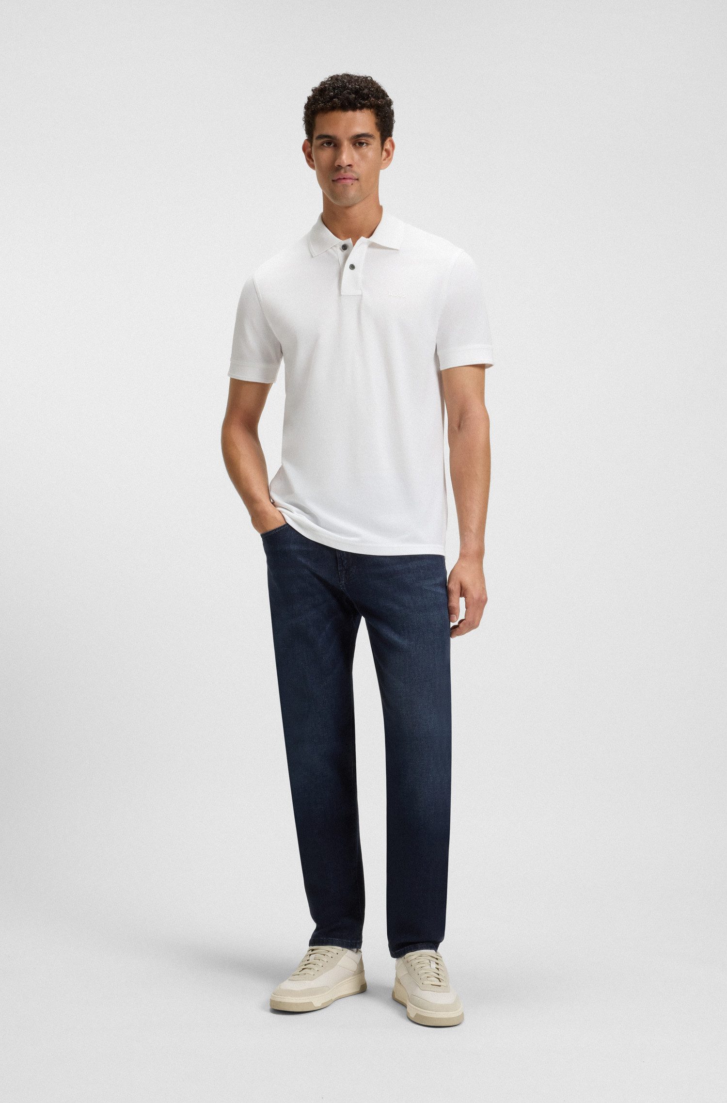 BOSS ORANGE Tapered-fit-Jeans Onyx Comfor Fit Denim Regular Tapered Fit, Stretch-Denim, Mittlere Bundhöhe