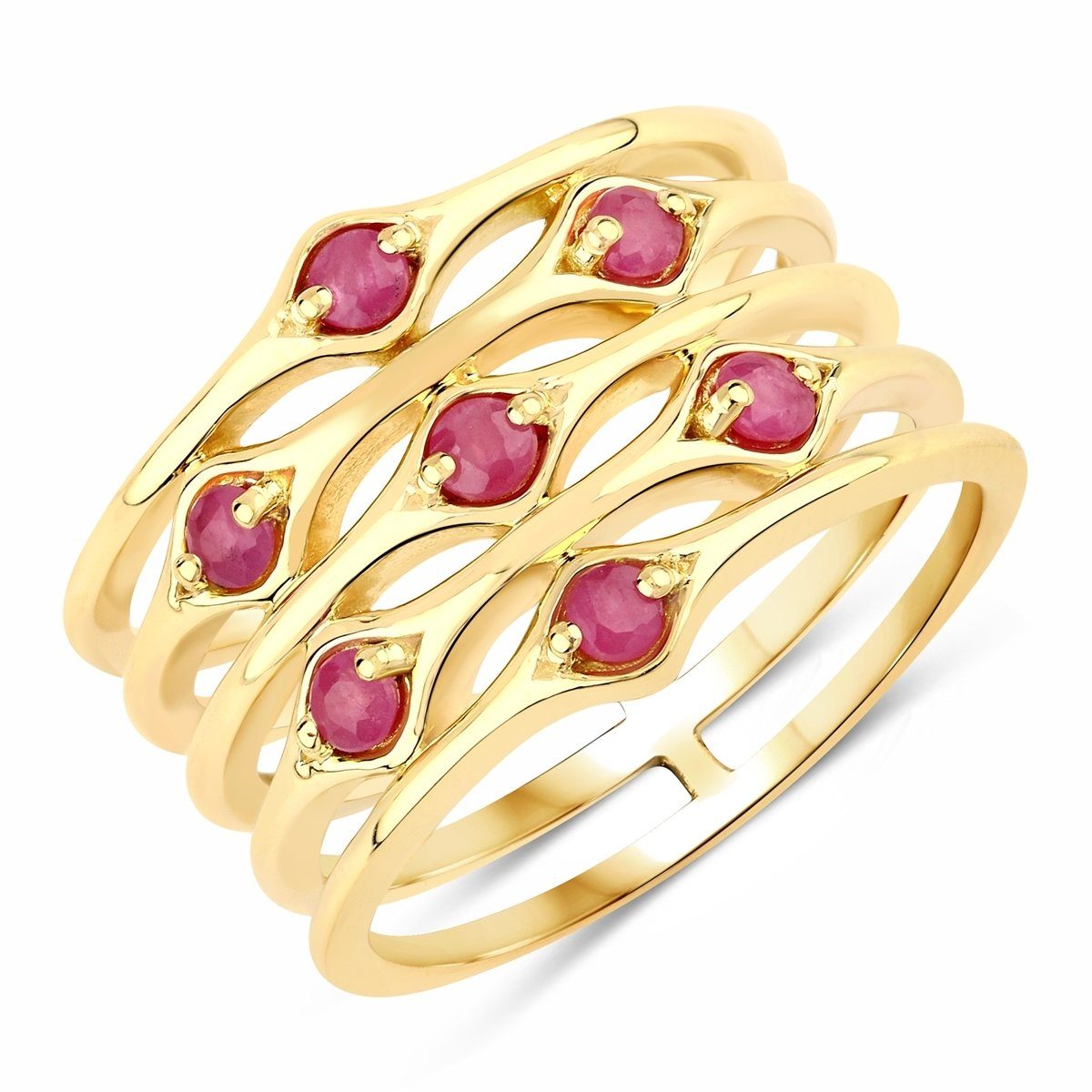 Rafaela Donata Fingerring gelbgold, aus Sterling Silber