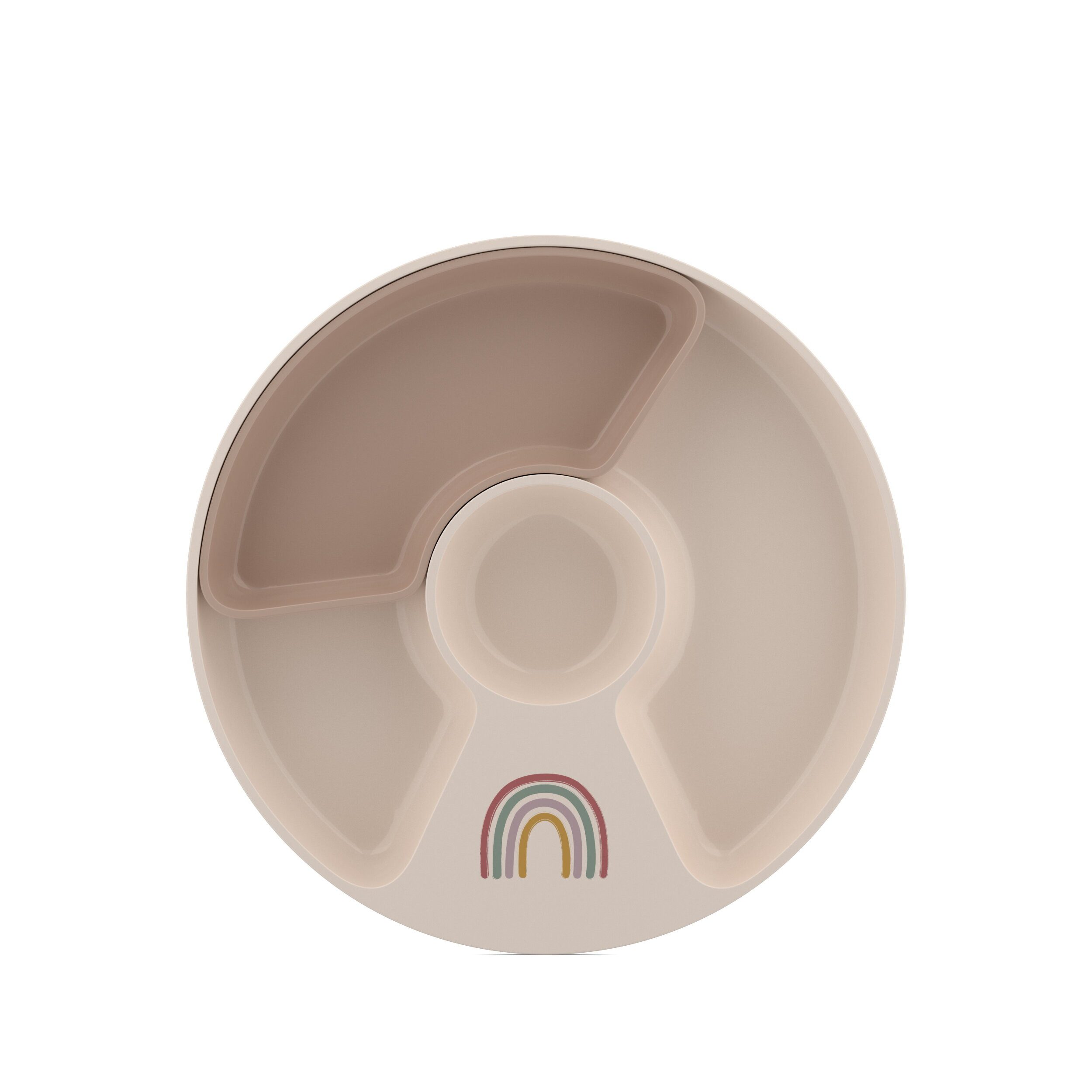 Mepal Kinderbesteck Mepal Mio Kinderteller mit Unterteilung - Sunshine & Rainbow