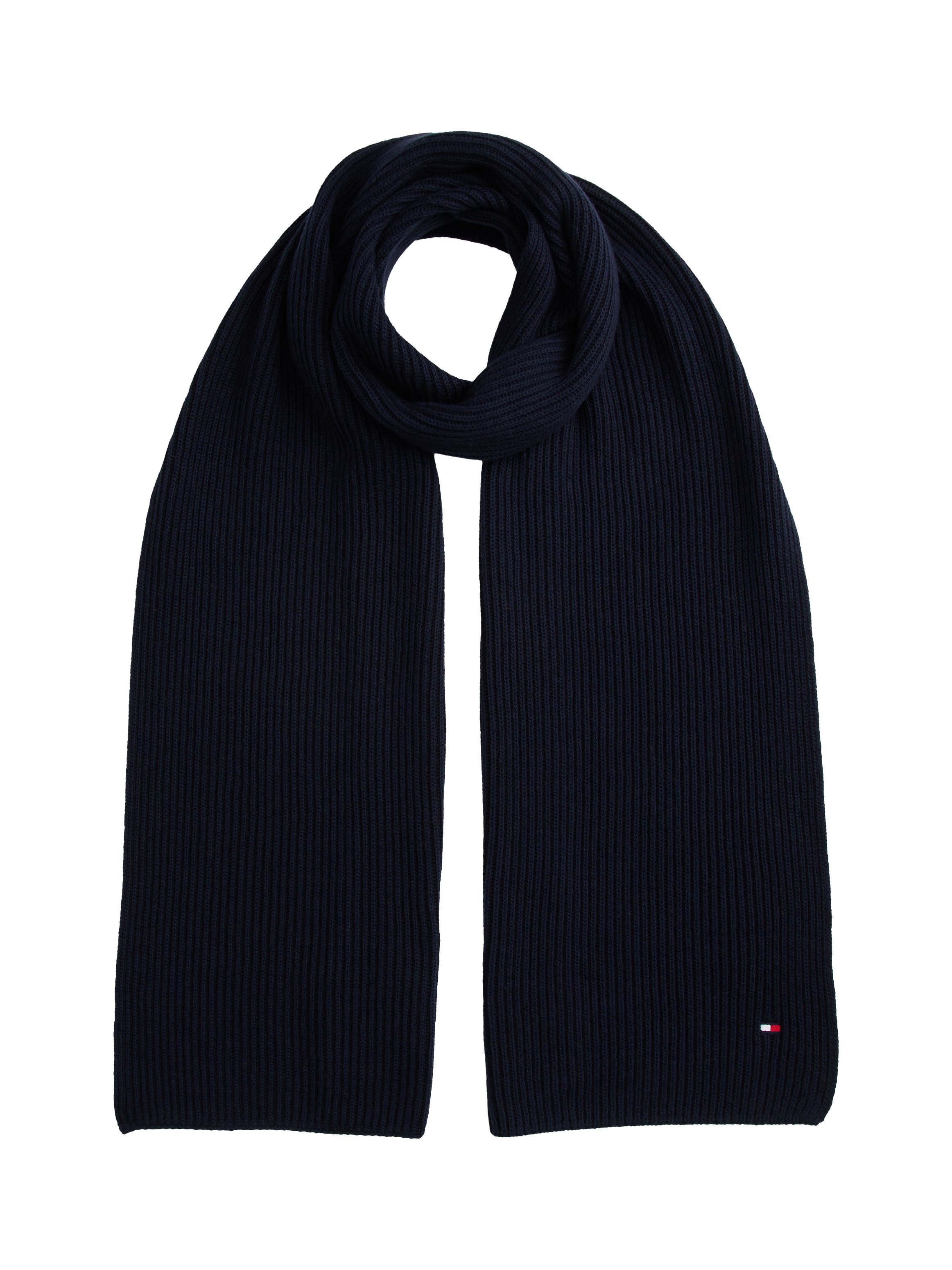 Tommy Hilfiger Strickschal TH FLAG PIMA COTTON CASH SCARF, mit Logostickerei, mit Kaschmiranteil Unisex – Bild 4 von 5