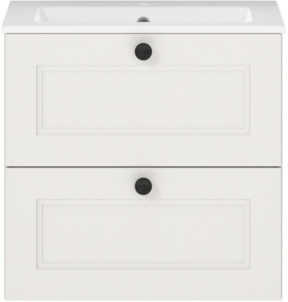 nobilia® Badmöbel-Set Cascada, (Set, 1-St., Waschtisch mit Waschbecken), vormontiert, mit Soft-Close, in vier Breiten