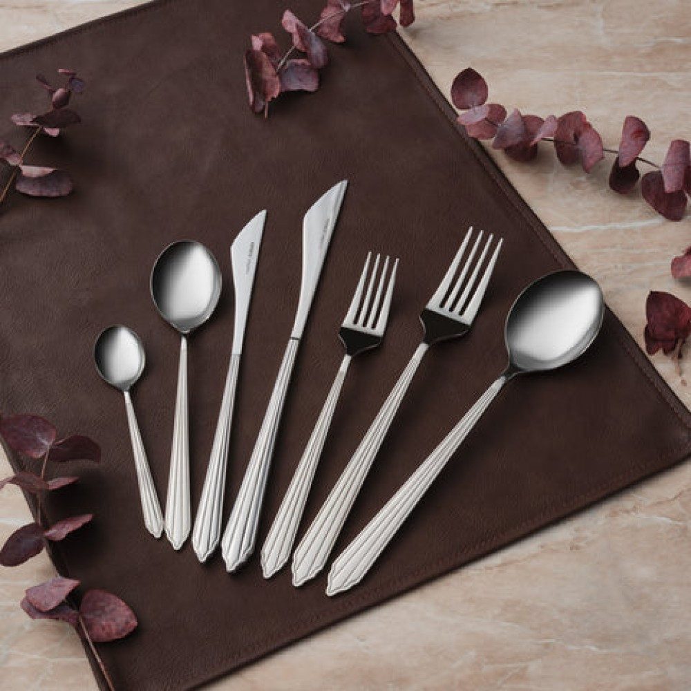 Karaca Besteck-Set Karaca Rebellion Besteckset 84-teilig aus Edelstahl, Silber