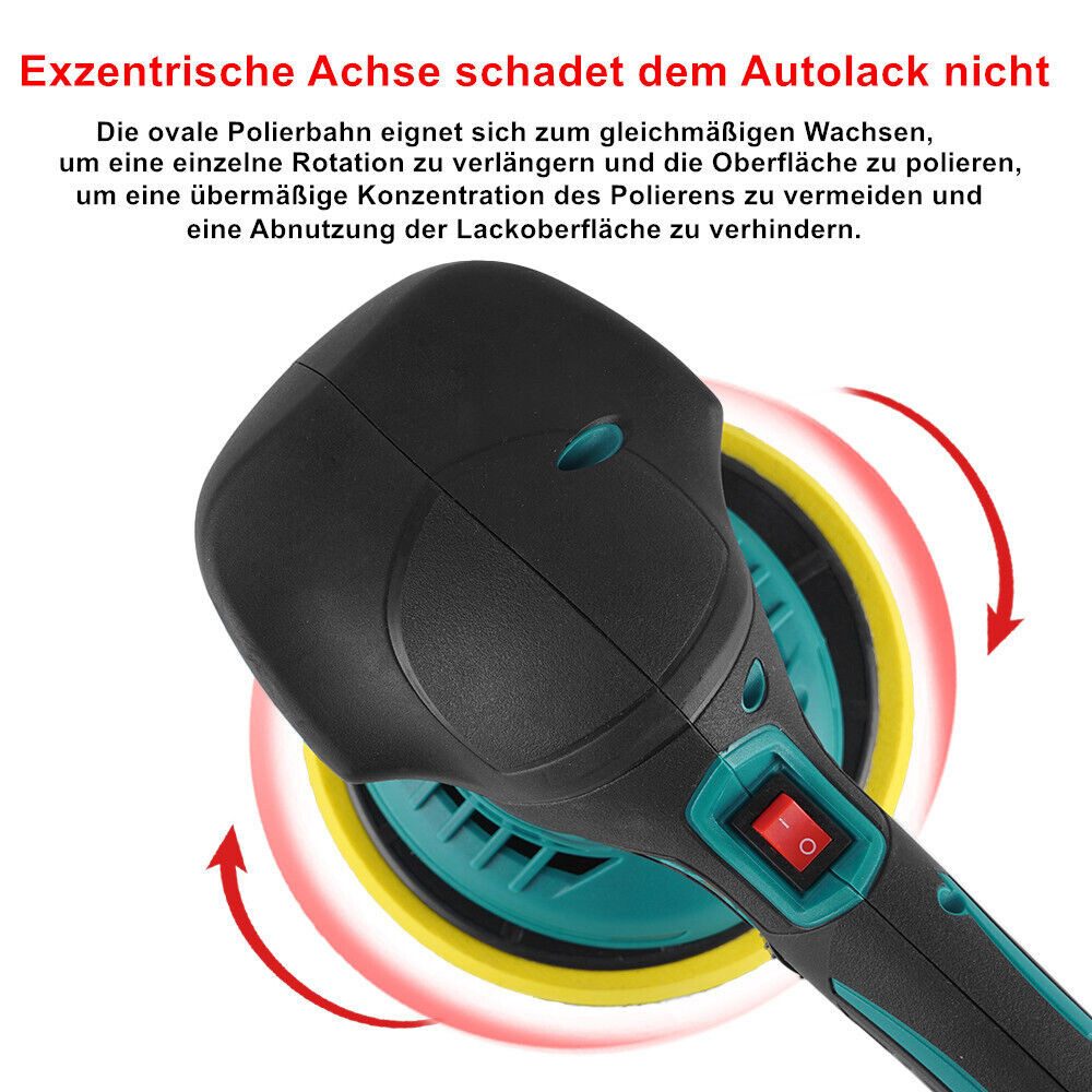 ONEVAN Cordless Polisher 6 Inch Car Polisher Buffer 6 Variable Speed, (with 2 x Batteries, Mini 6 Inch Eccentric Car Polisher Set), with 2 x Batteries, Eccentric Car Polisher Set