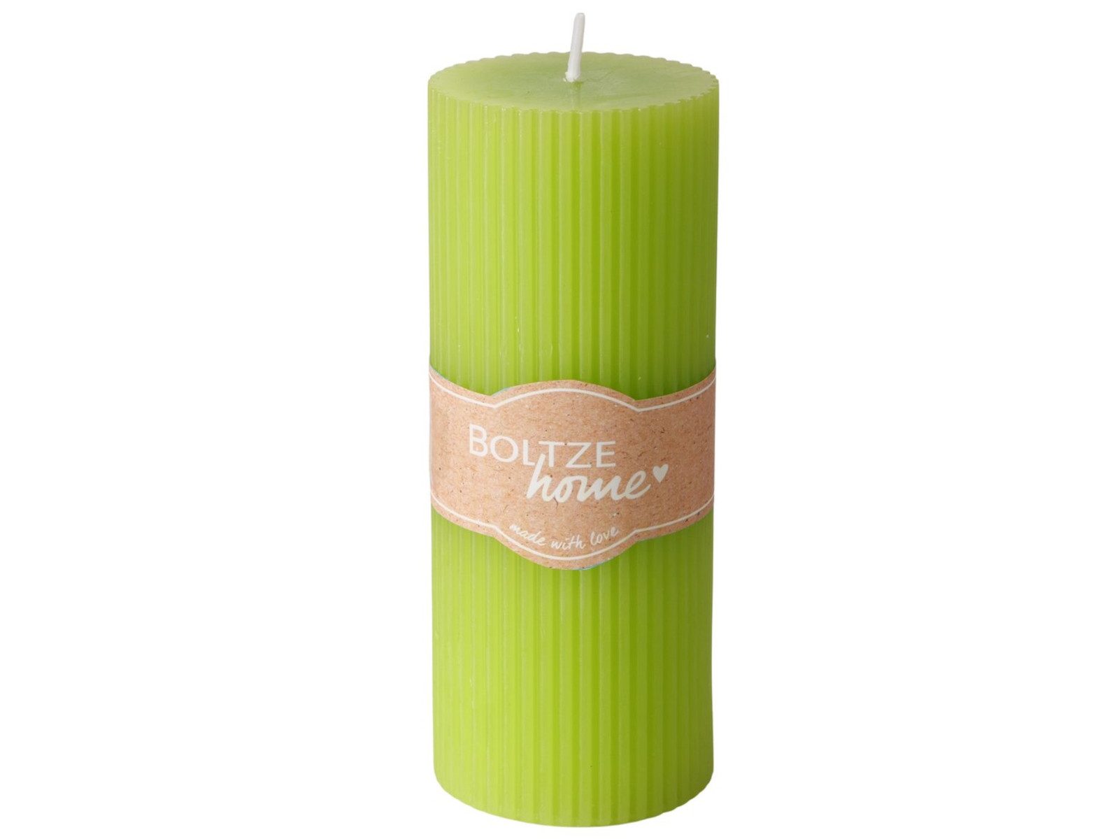 BOLTZE Duftkerze Classic Stumpenkerze grün 15cm (1 Stück)