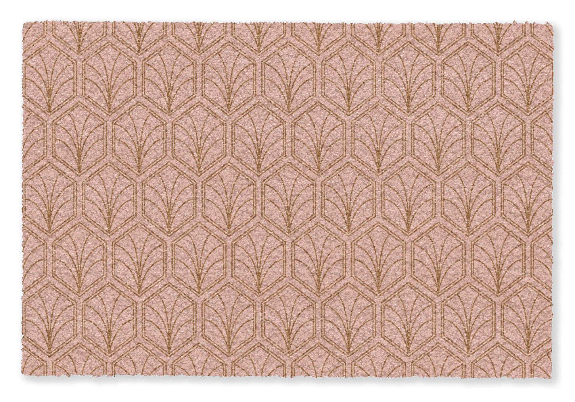 MuchoWow Fußmatte Lachsrosa - Muster - Geometrisch, Rechteckig, innen Schmutzfangmatte, Tür, Schmutzfänger Flur, Teppich 60x40 cm
