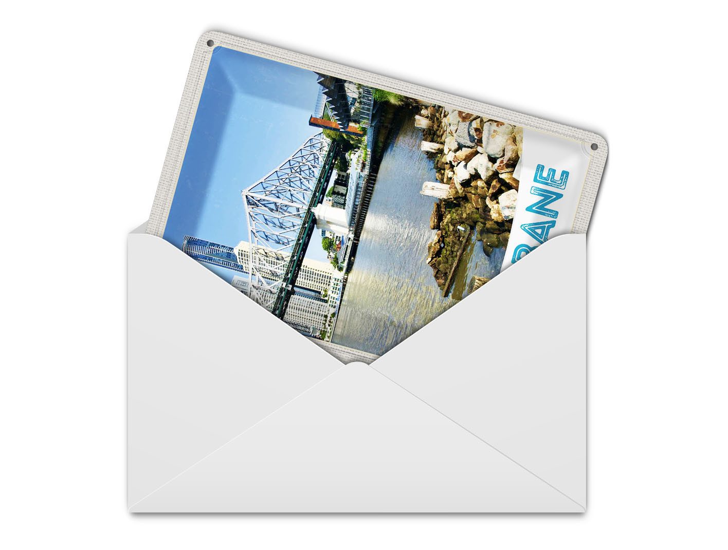 Femer GmbH Postkarte Reise 10x14cm Brisbane Australien Innenstadt, unfrankiert