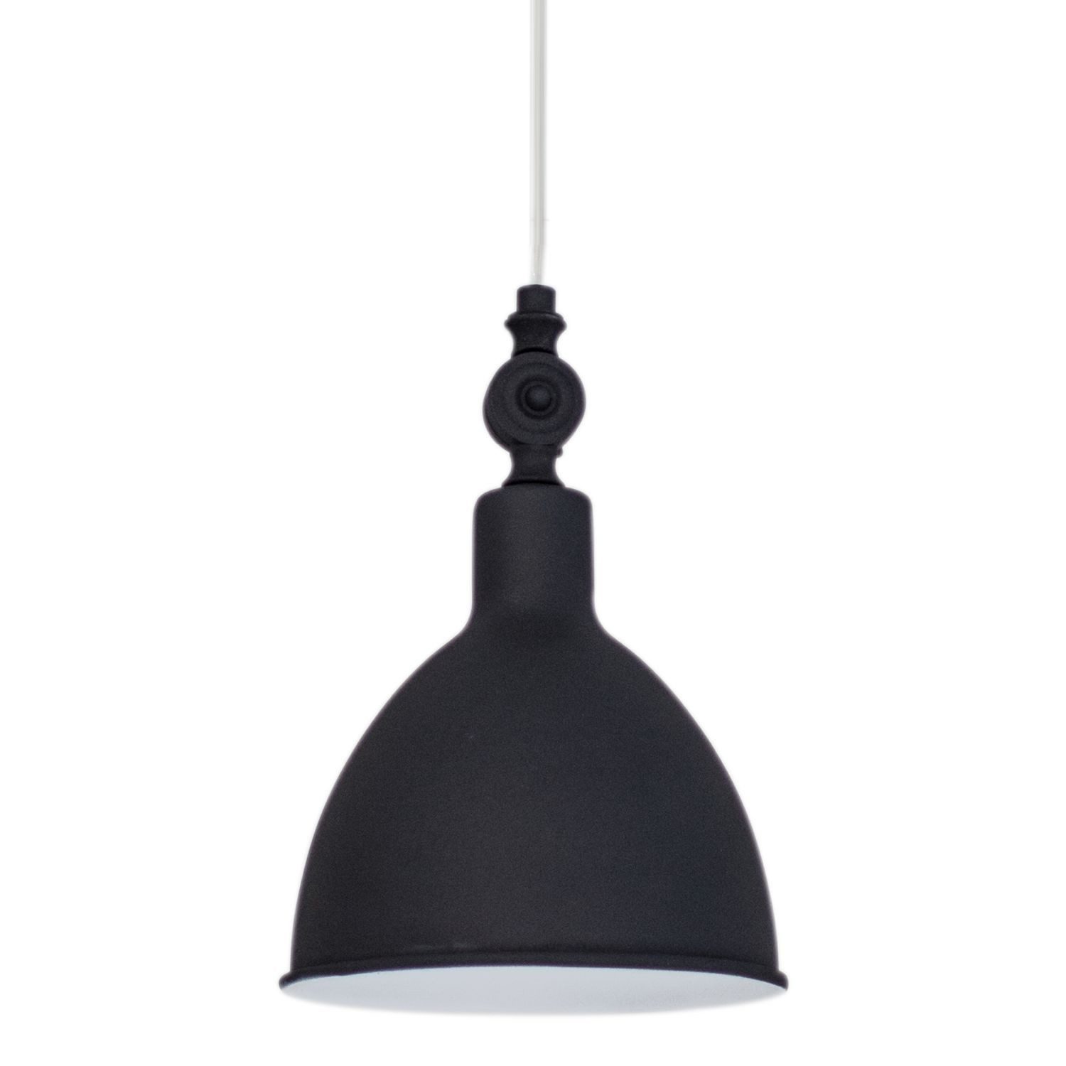 Licht-Erlebnisse Pendelleuchte JARLE, ohne Leuchtmittel, mit Stecker Kabel B: 17 cm H: max. 350 cm Schwarz Metall E27