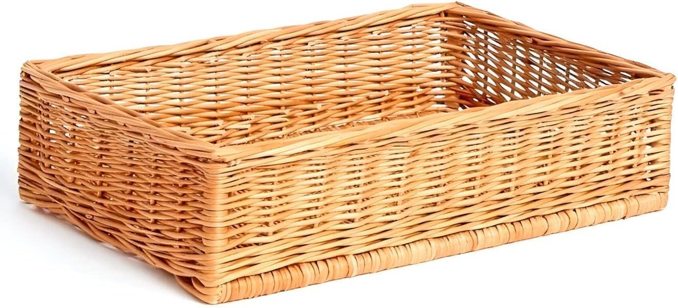 KONZEPT Brotkorb Bäckerkorb handgeflochten Regalkorb, Naturweide, 60х40 / 40х30