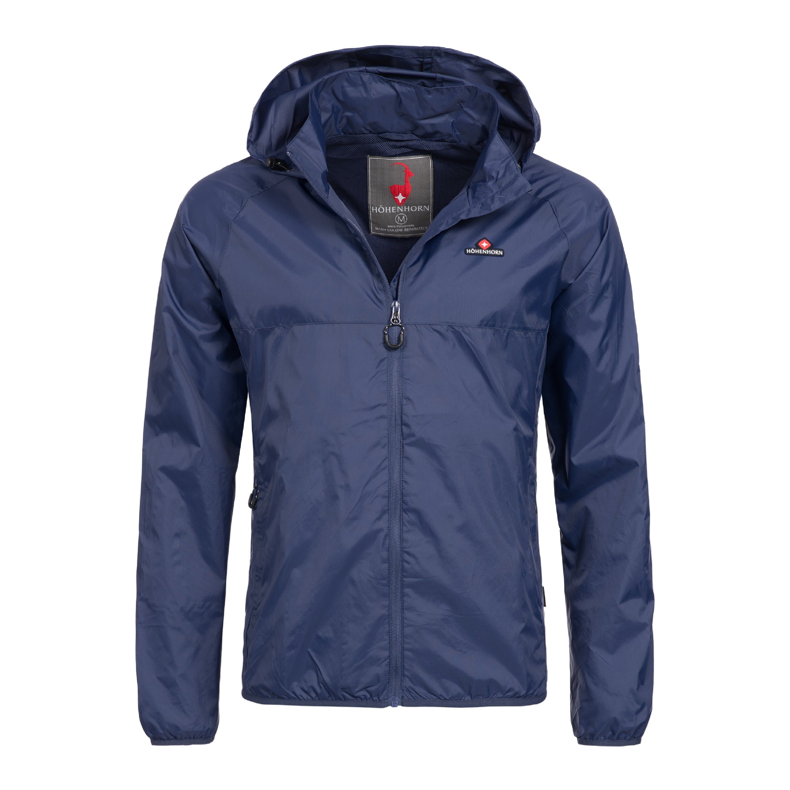 Höhenhorn Regenjacke Rigi Herren Regen Jacke Outdoor Rain Freizeitjacke Kapuze Regenjacke Night-Blue