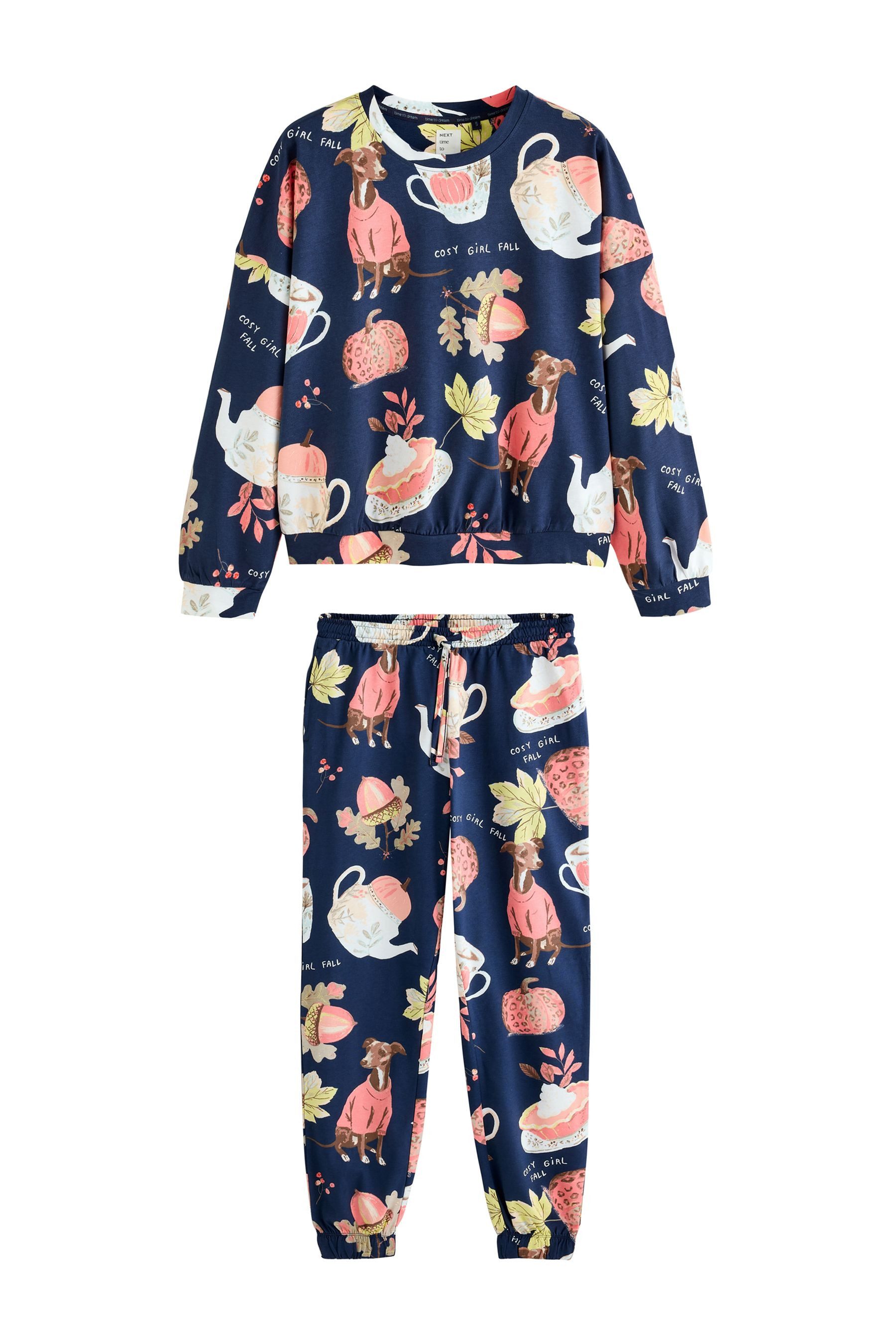 Pyjama Langärmeliger Pyjama aus 100 % Baumwolle