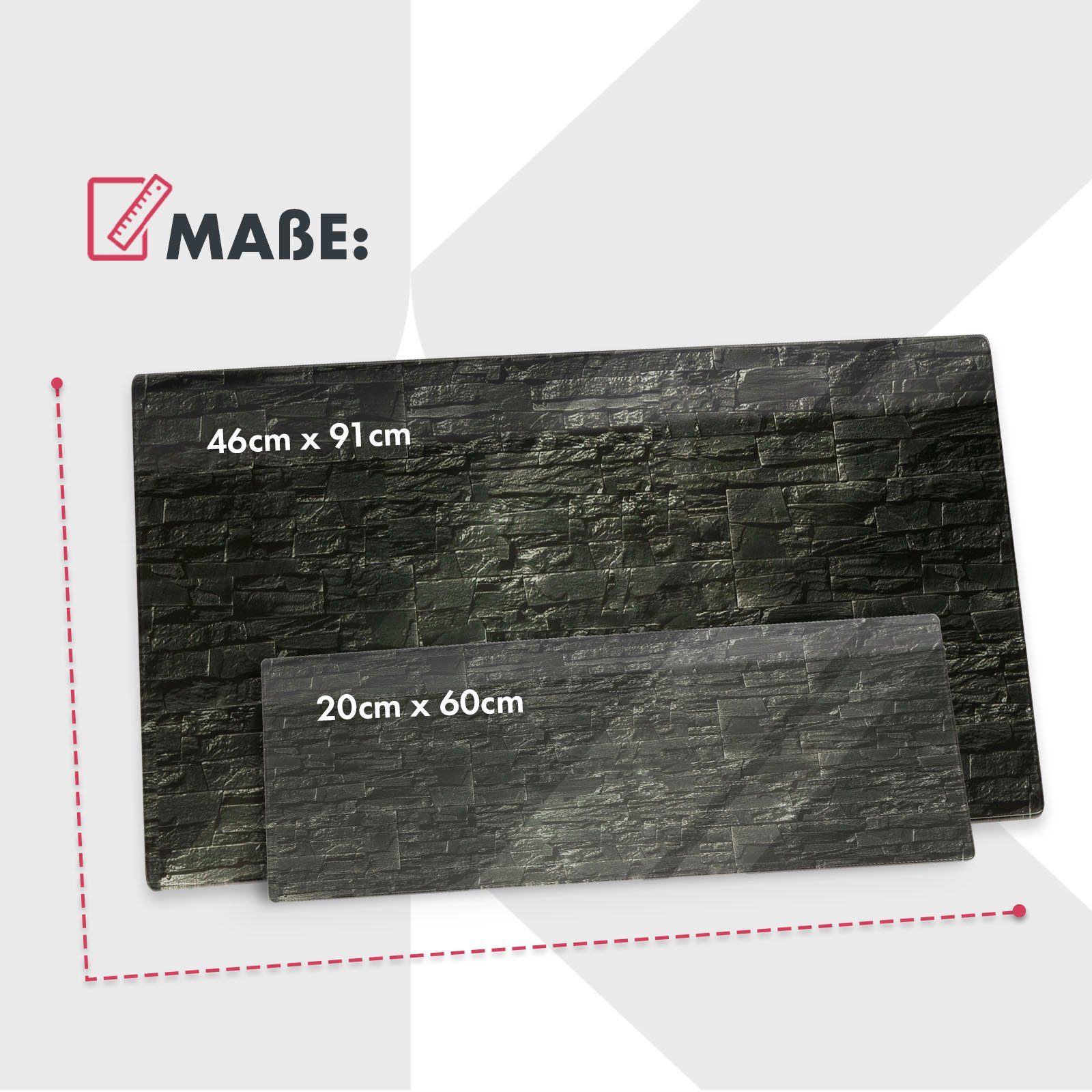 Design-Glas-Memoboard Größen & Mit Stone, Magneten Verschiedene Memoboard Montagematerial, Karat