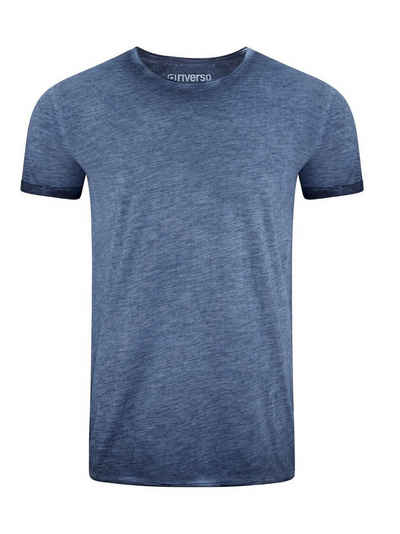 riverso T-Shirt Herren Basic Shirt RIVMatteo Regular Fit (1-tlg) Basic Kurzarm Tee Shirt mit Rundhalsausschnitt aus 100% Baumwolle