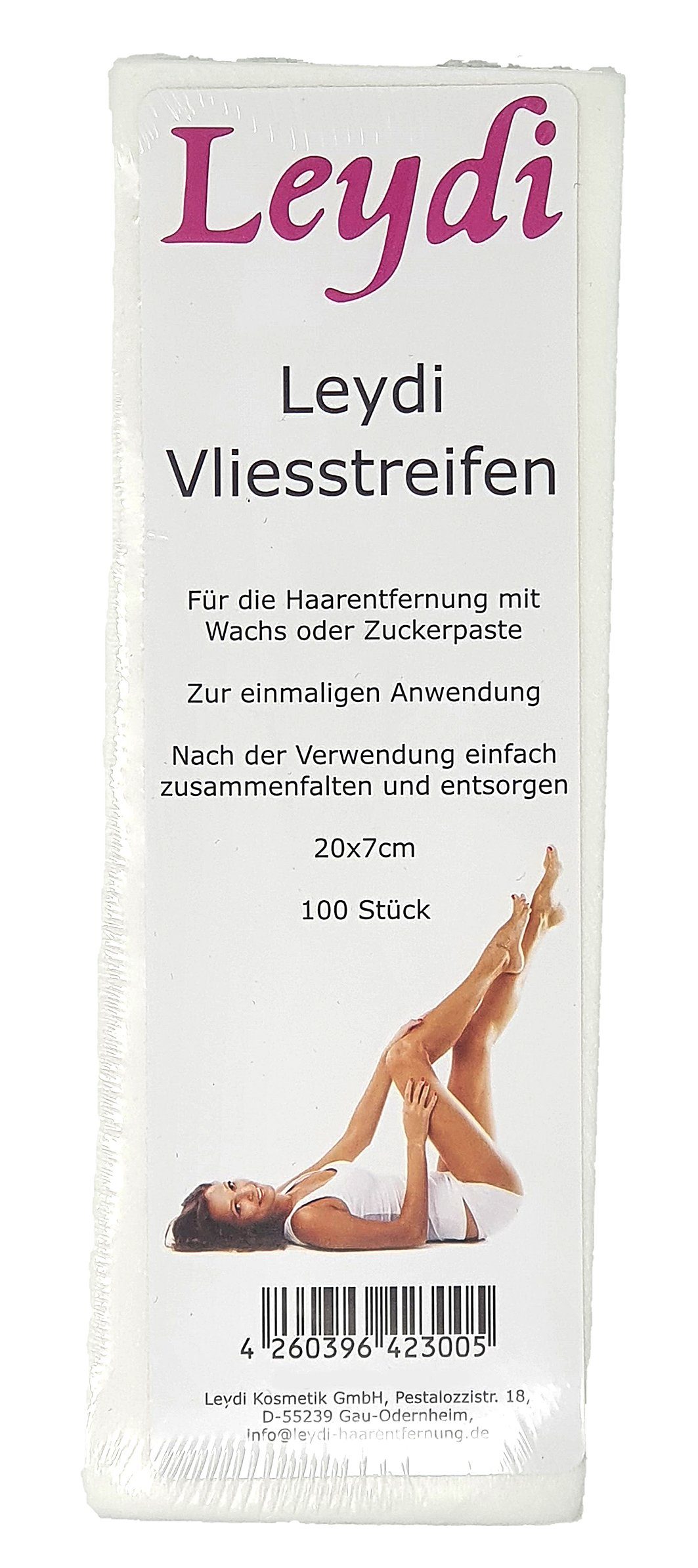 Leydi Kaltwachsstreifen 100 Leydi Sugaring Vliesstreifen für Waxing und