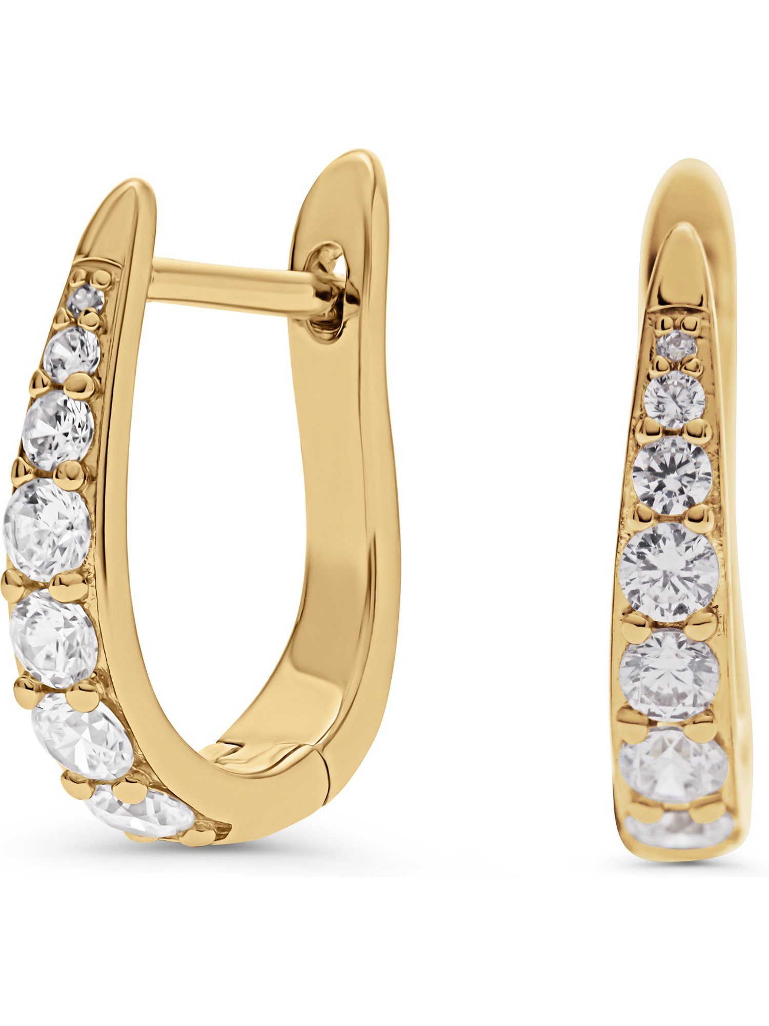 FAVS Paar Ohrhänger FAVS Damen-Ohrhänger 925er Silber 14 Zirkonia