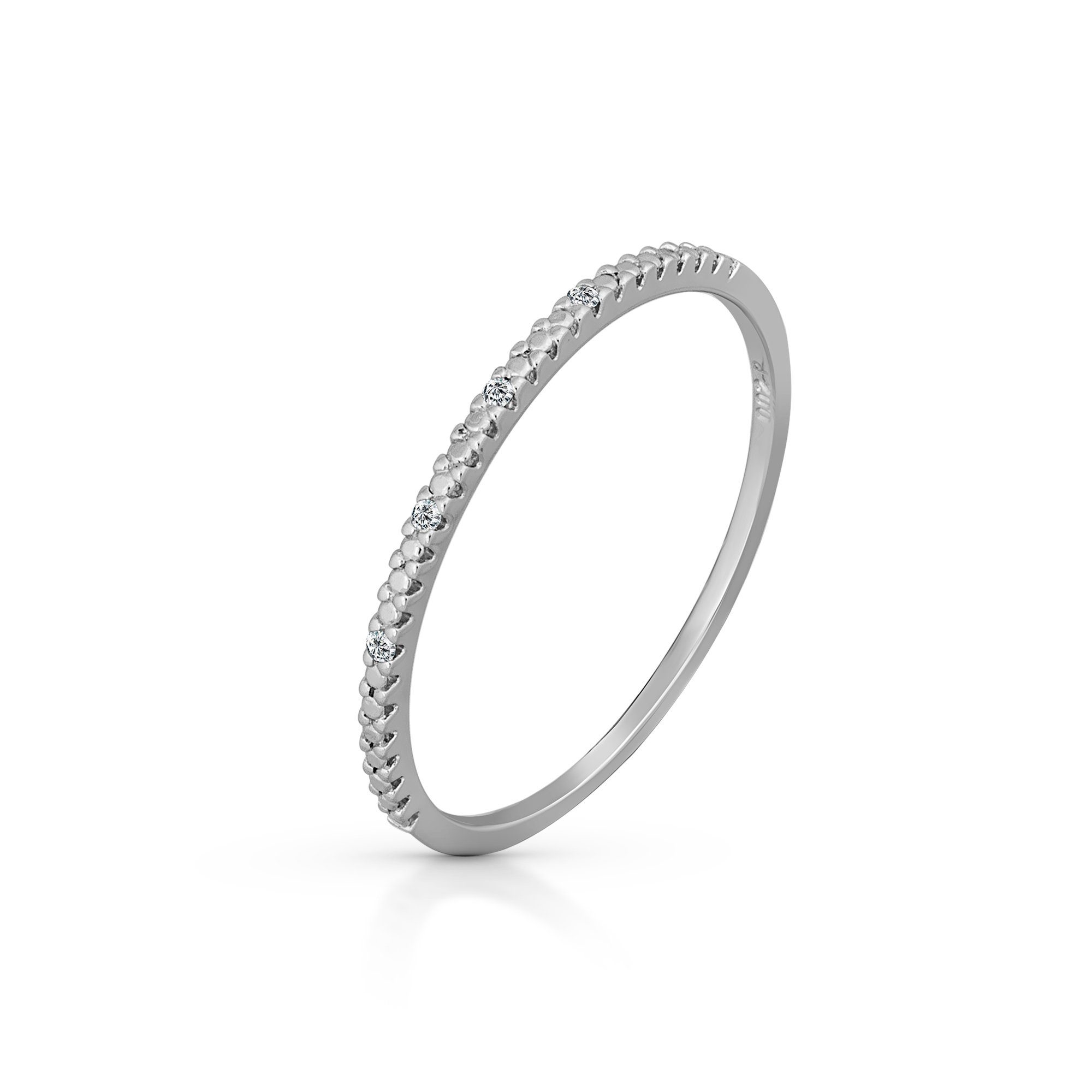 Orolino Fingerring 585 Weißgold 4x Brillant 0,02ct.