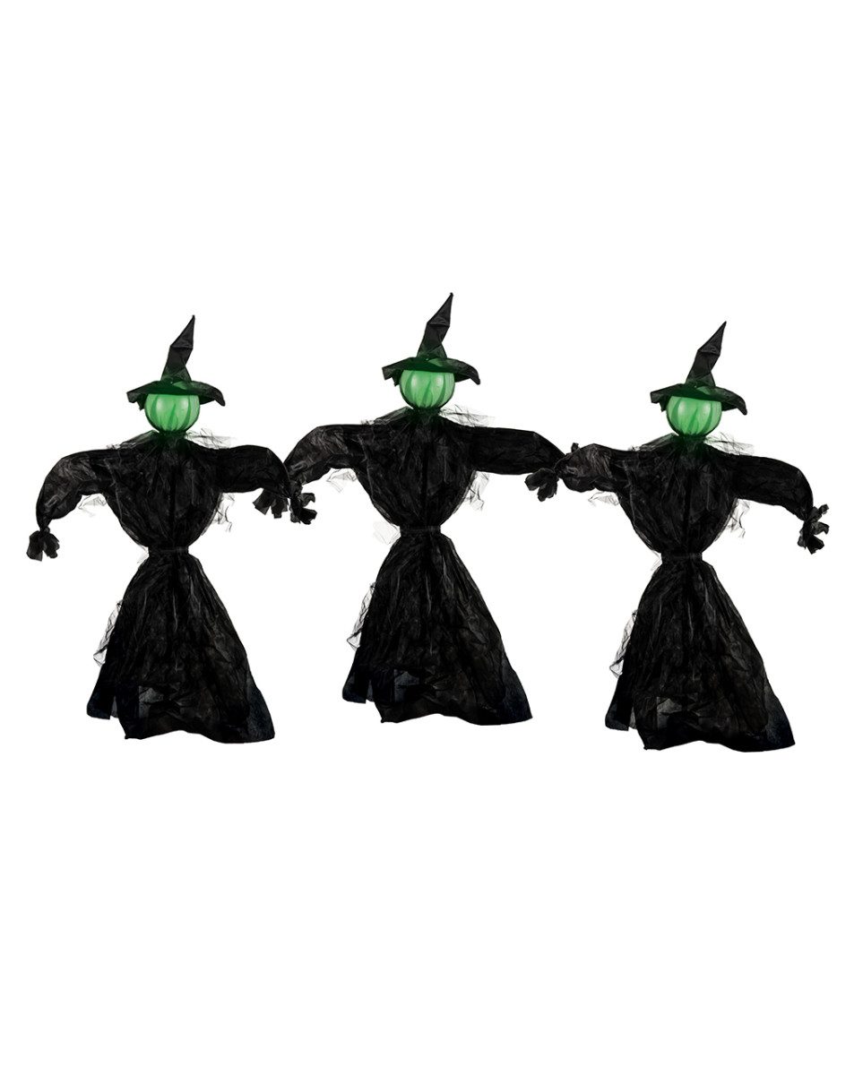 Horror-Shop Dekoobjekt Halloween Hexen mit grüner Beleuchtung als Garten