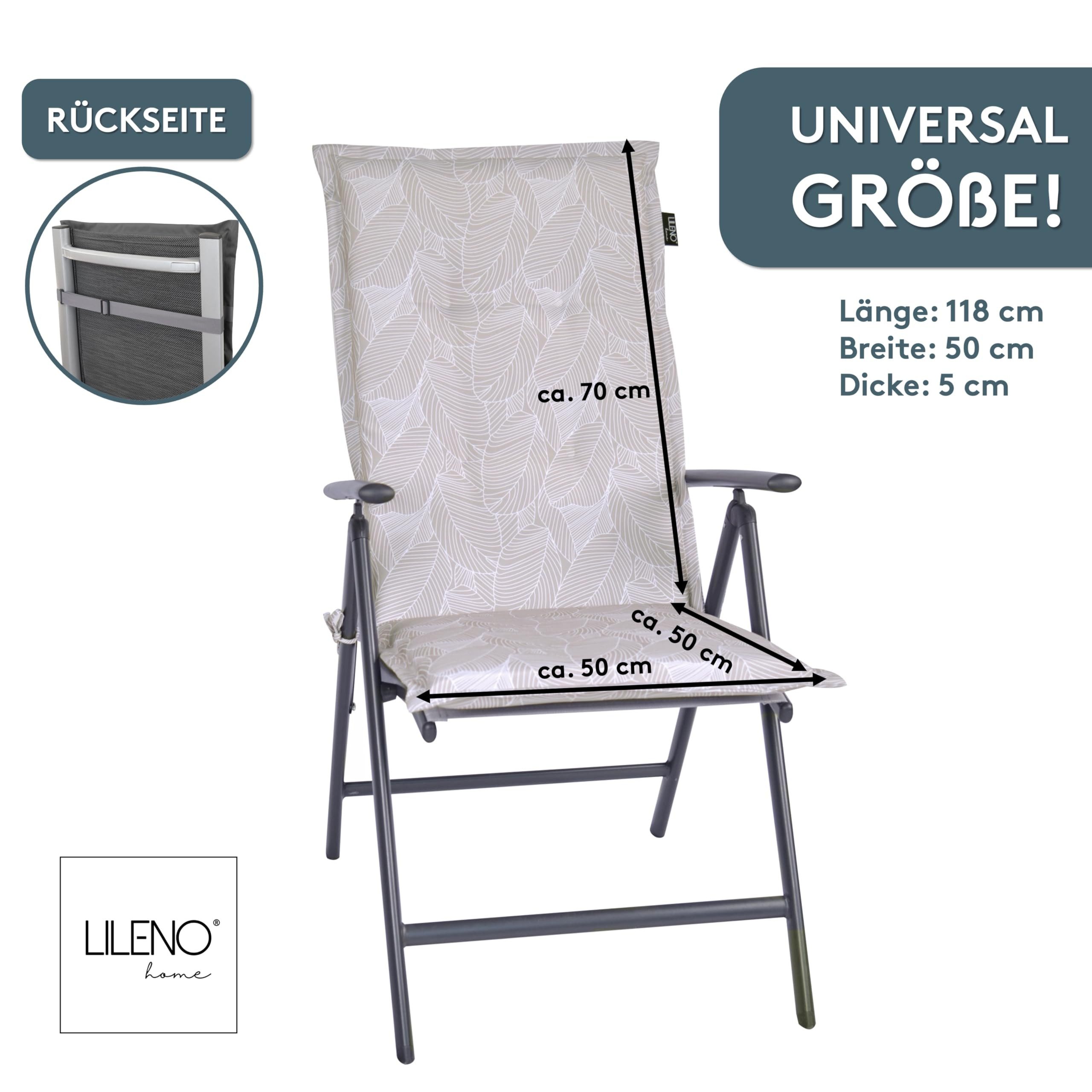 LILENO HOME Hochlehnerauflage Gartenstuhl Auflage, bequeme günstig online kaufen