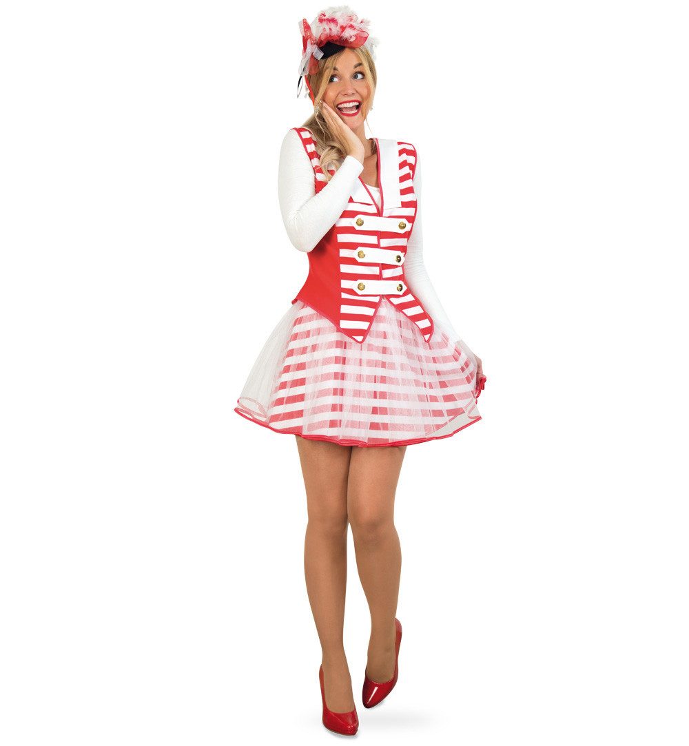 Fries Kostüm Damen Rock Kölle Alaaf Köln Karneval Fasching Party Rot Weiß