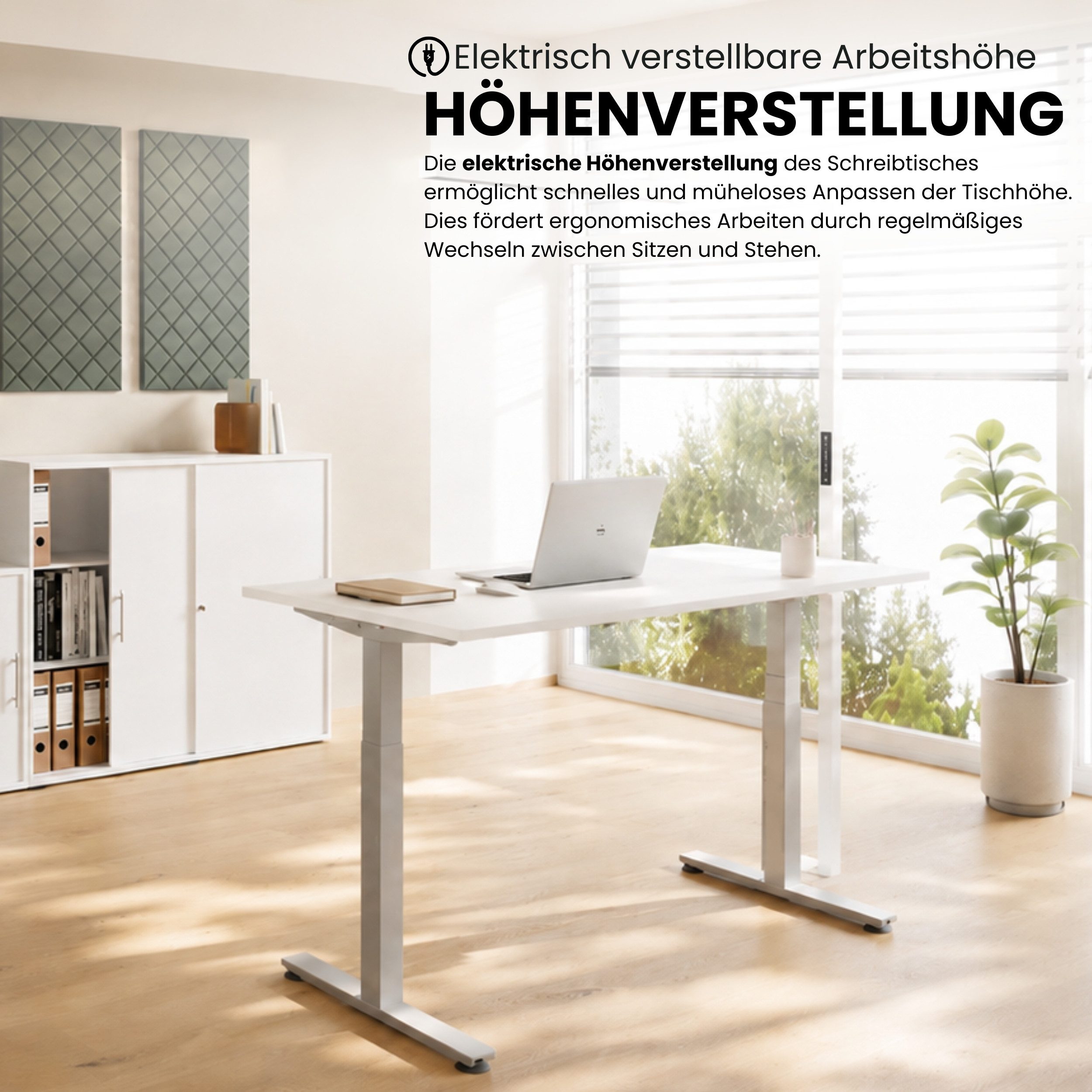 bümö Schreibtisch XMST-Serie, Rechteck: 200 x 100 cm - Dekor: Nussbaum