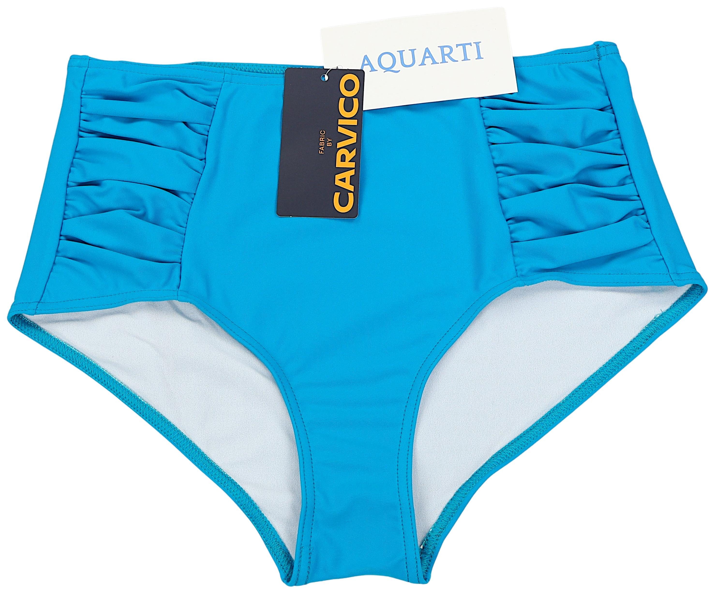 Aquarti Bikini-Hose Aquarti Damen Bikinihose mit Hoher Taille und Raffung – Bild 4 von 5