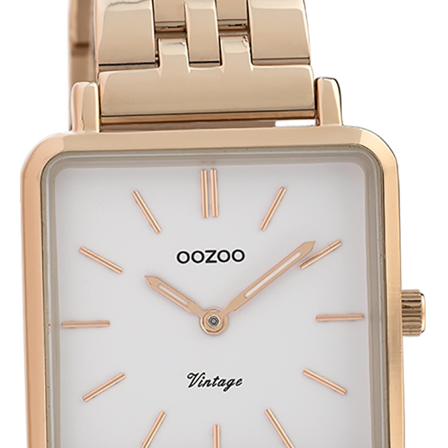 OOZOO Quarzuhr Oozoo Damen (ca Metallarmband, 29x31mm) Fashion-Style Analog, quadrat, Armbanduhr Timepieces groß Damenuhr extra