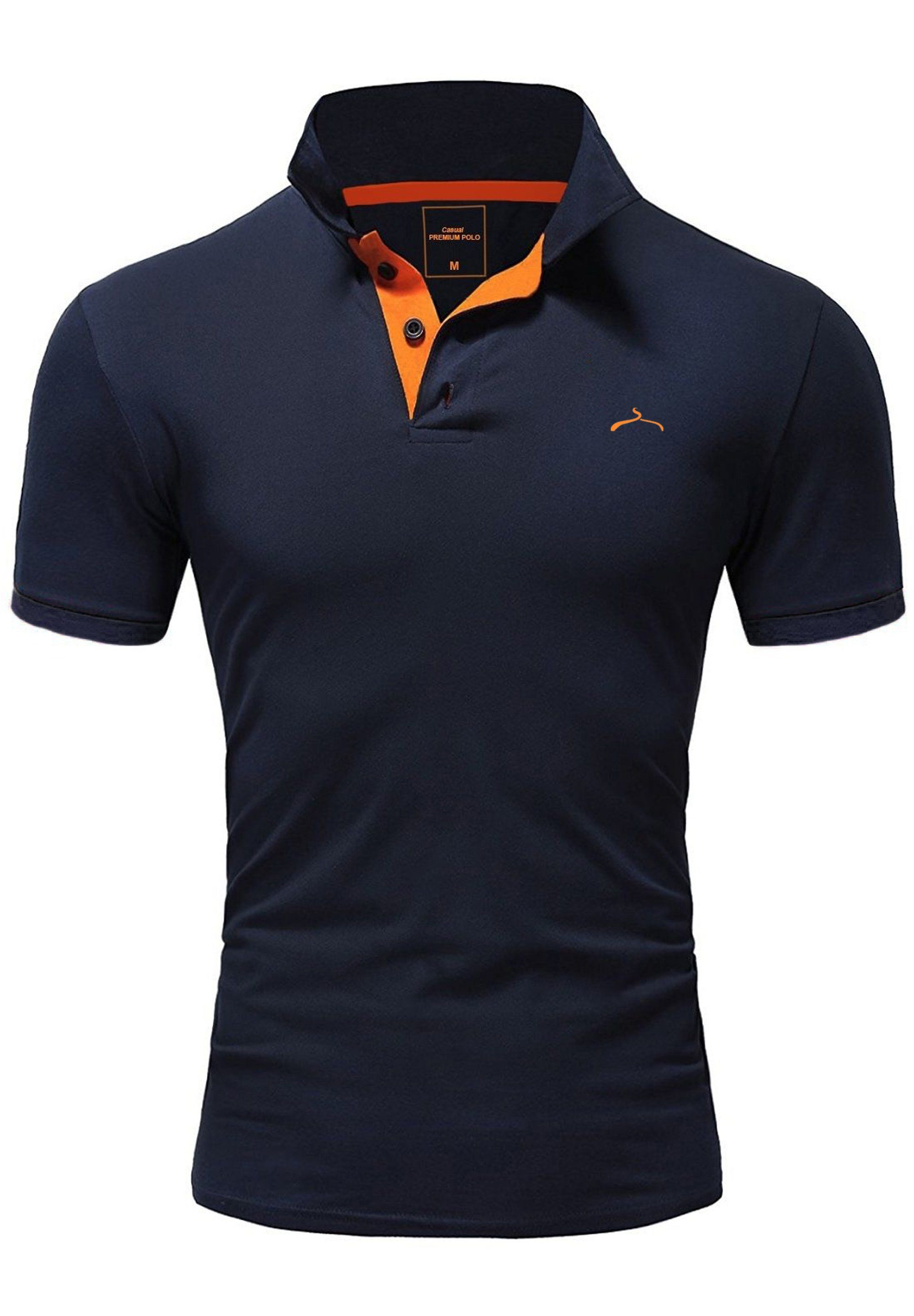 MPPREMIUM SOULSTAR Navy-Orange Poloshirt