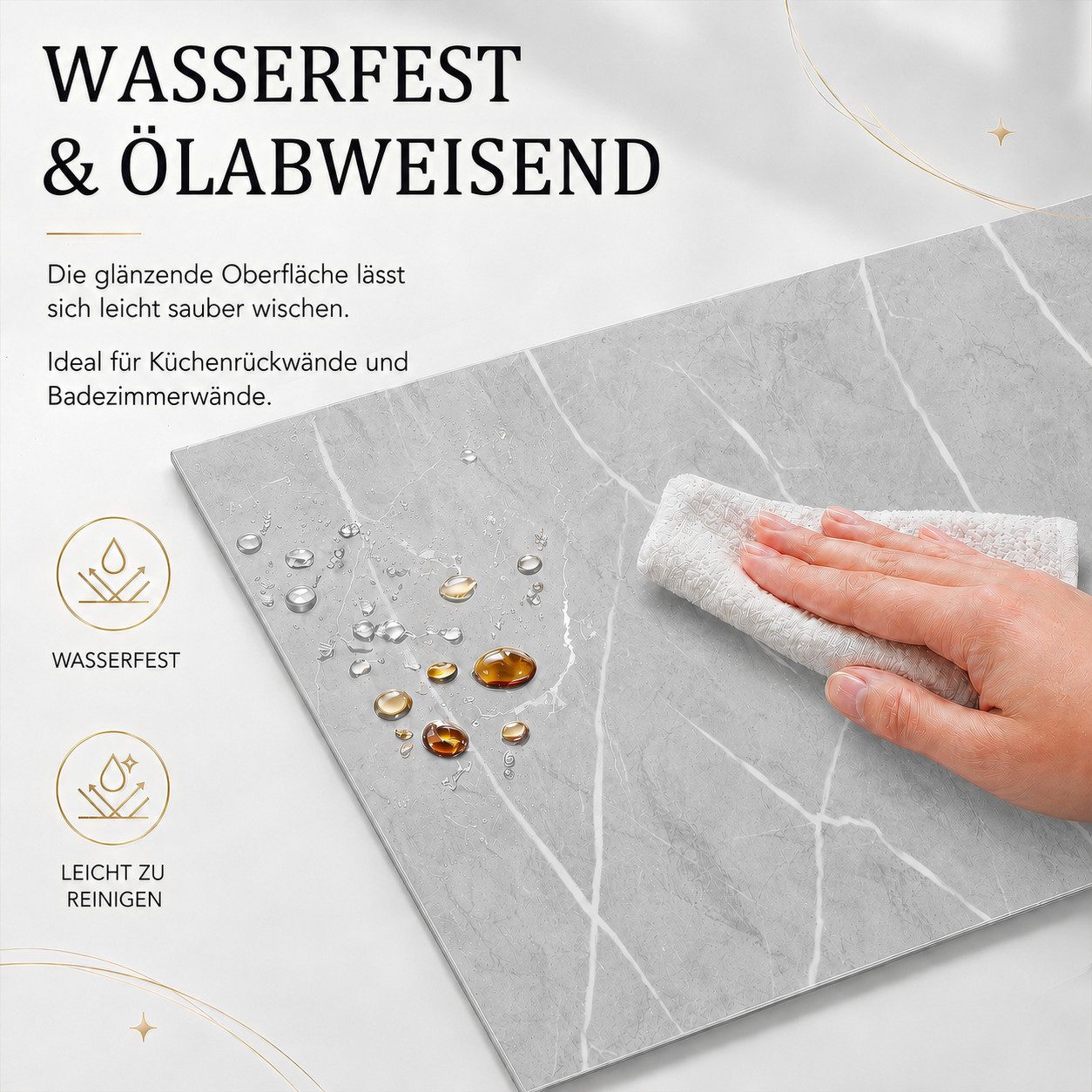 BlingBin Wandpaneel 20 Stück Wandaufkleber selbstklebend, klebepaneele 60 x 30 cm, BxL: 30x60 cm, 0,18 qm, (20er Set Wandpaneele, 20-tlg., wanddekor) wandverkle – Bild 5 von 5
