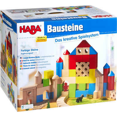 Haba Spielbausteine Farbige Steine Holzbausteine, (Set, 30 St., 1), Made in Germany