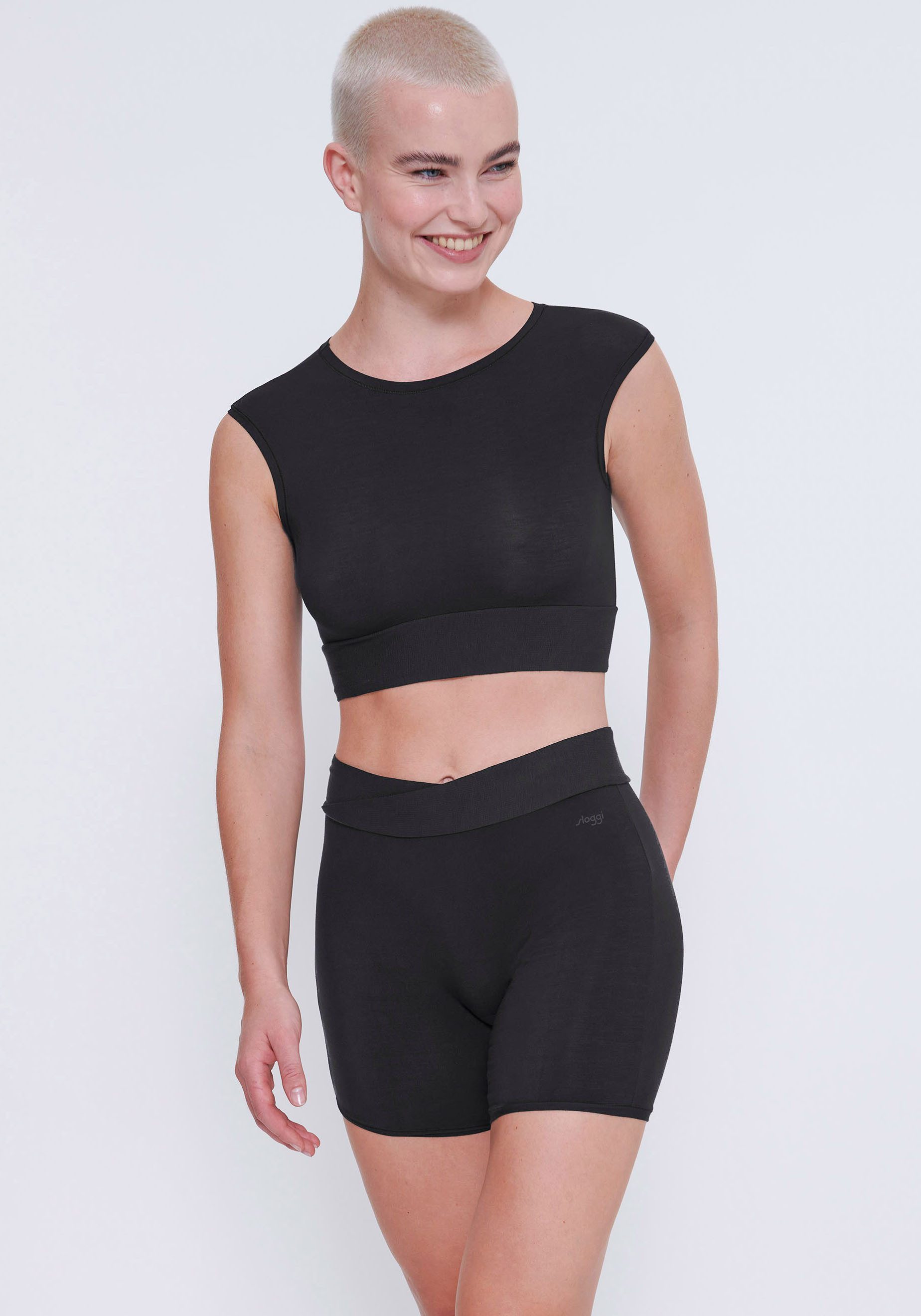 sloggi Crop-Top GO Allround One Size, geripptes Unterbrustband, atmungsaktiv, super weich