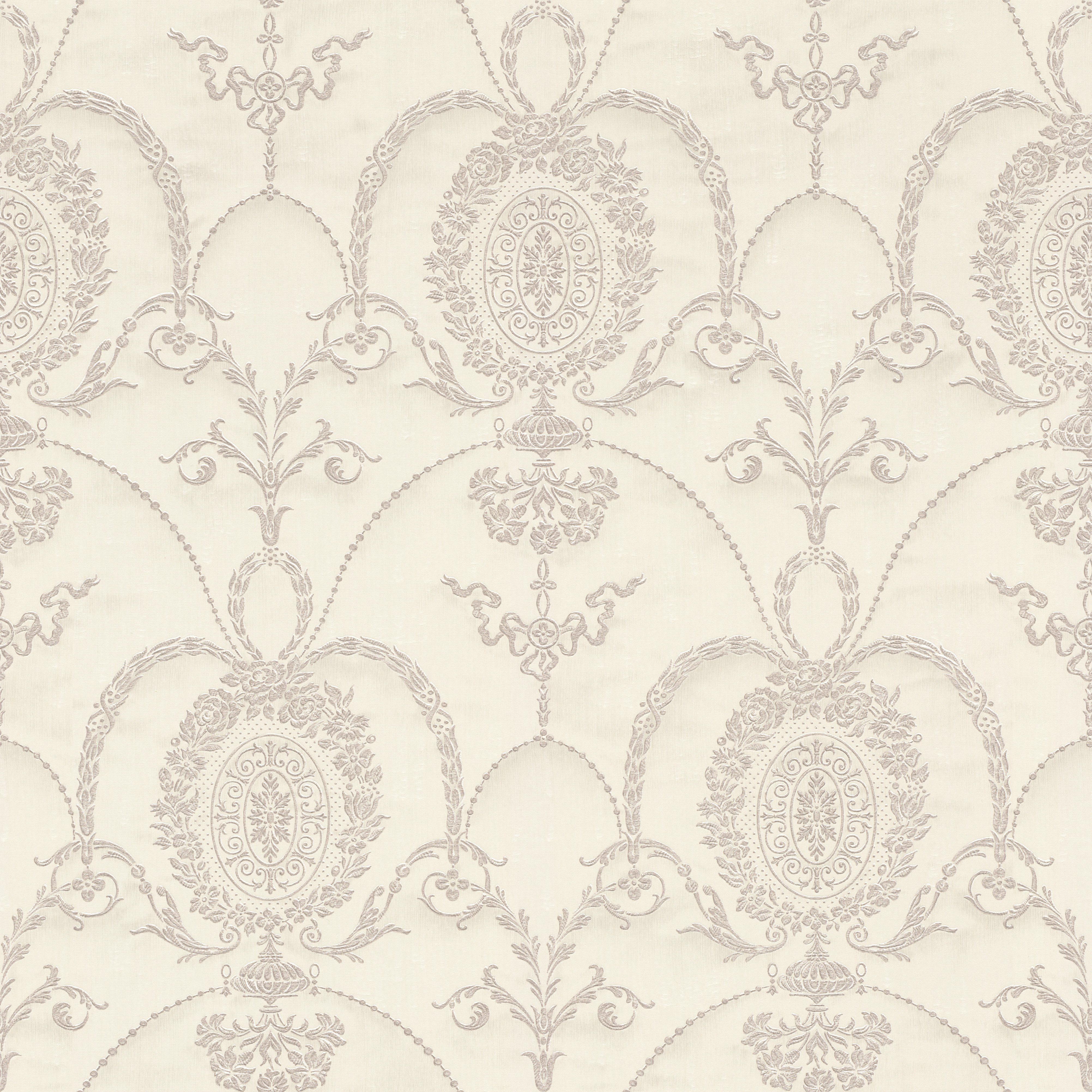 Rasch Vliestapete Rasch Selection, Classic-Chic, creme weiß 532104