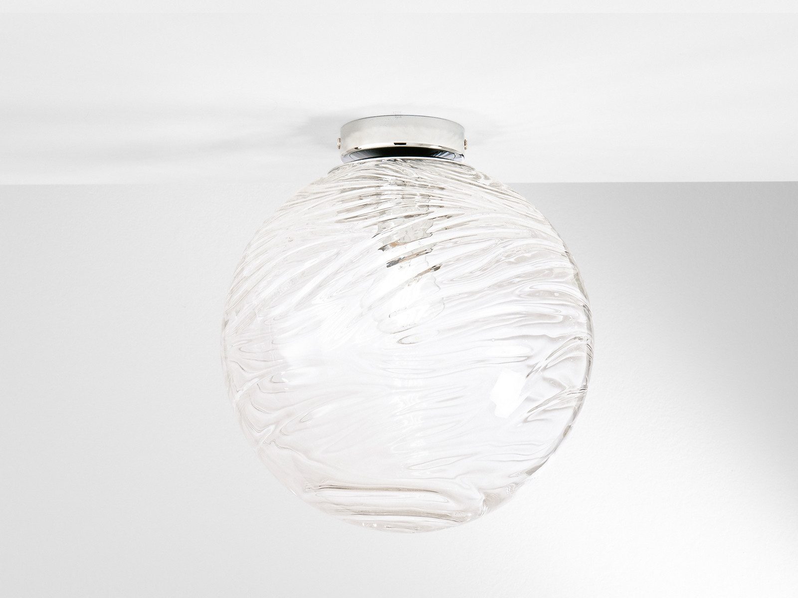 Luce Ambiente Design LED Deckenleuchte mit Glas-Kugel Lampenschirm Ø 30cm, Dimmfunktion, LED wechselbar, Warmweiß, klein-e Kugel-Lampe Retro Deckenlampe mit 3-Stufen Dimmer Leuchtmittel