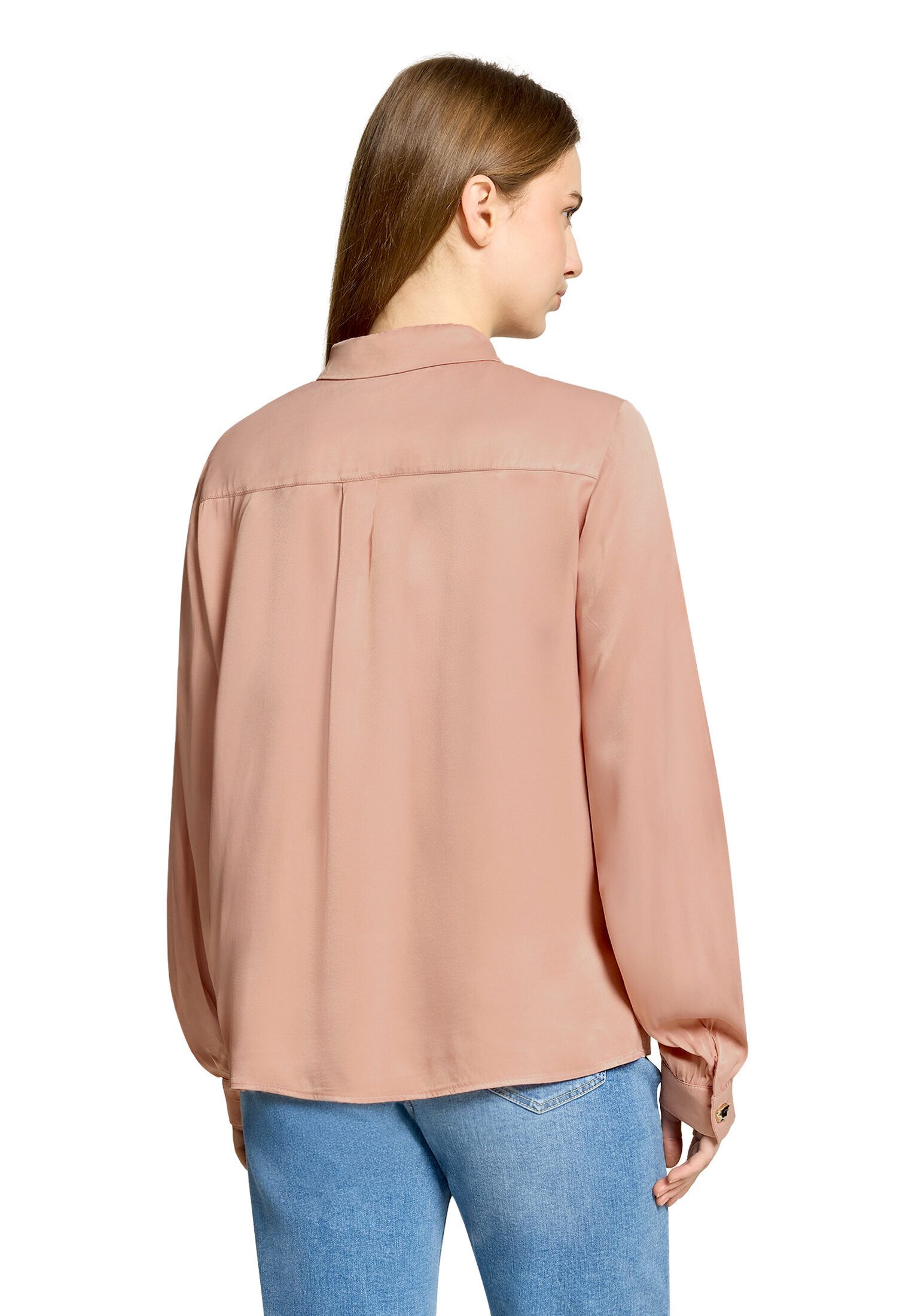Cartoon Satinbluse Damen mit Knöpfen