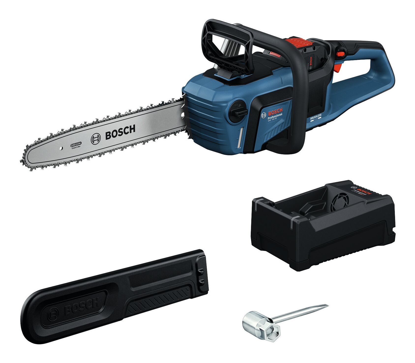 BOSCH Akku-Kettensäge GKE 18V-40, Mit 1x Akku EXBA 5,5 Ah - im Karton