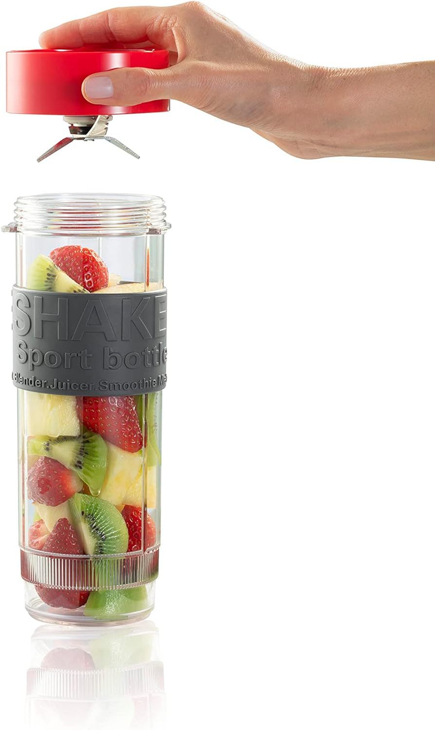 Arzum Handmixer AR1159 Shake'N Take Personal Blender, Edelstahl 1200 ml Flasche 500W