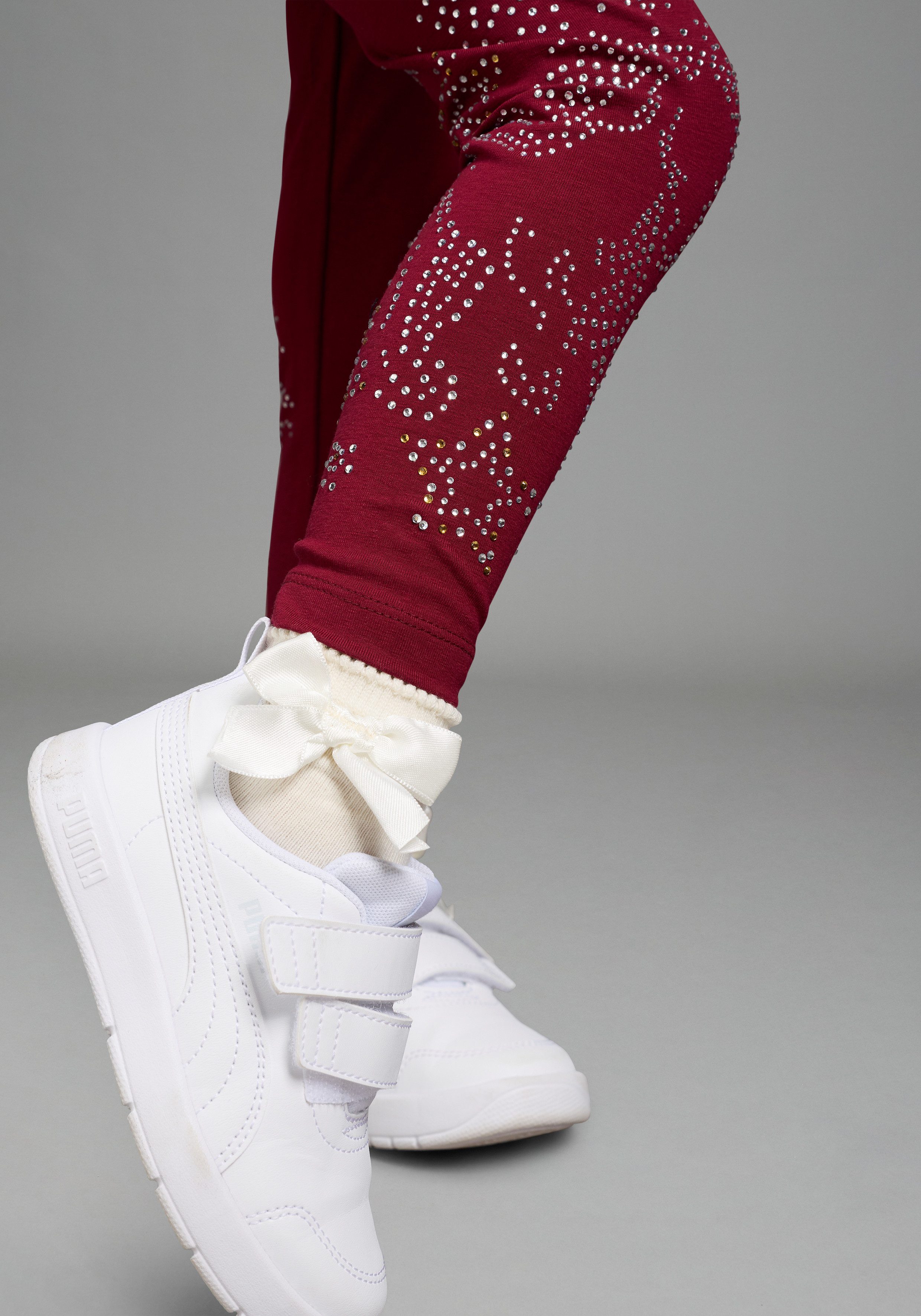 KIDSWORLD Leggings, Strass besezGLITZER PFERD Mit Glitzer Pferd verziehrt
