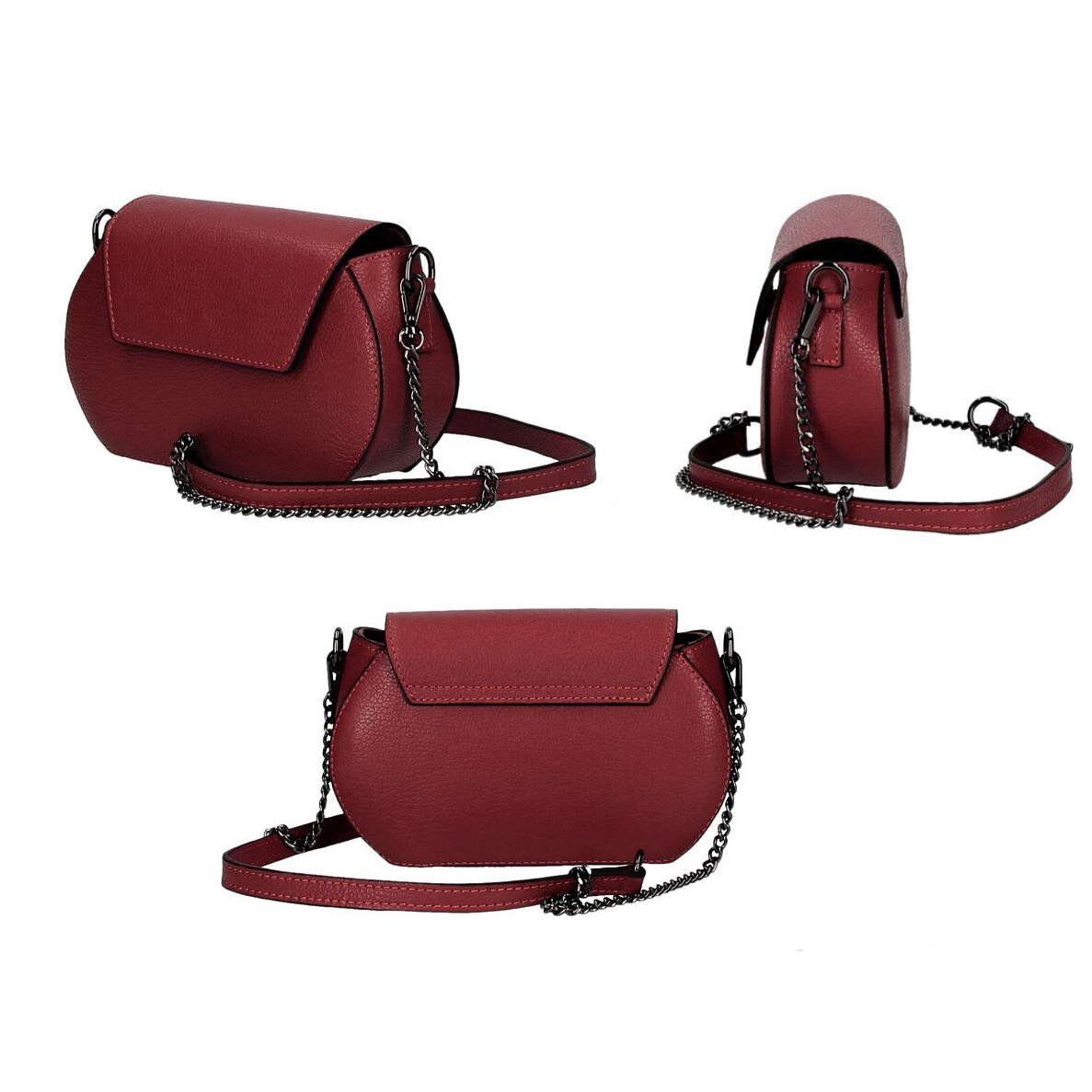 ITALYSHOP24 Schultertasche Made in Italy Damen Leder Tasche CrossOver, tragbar