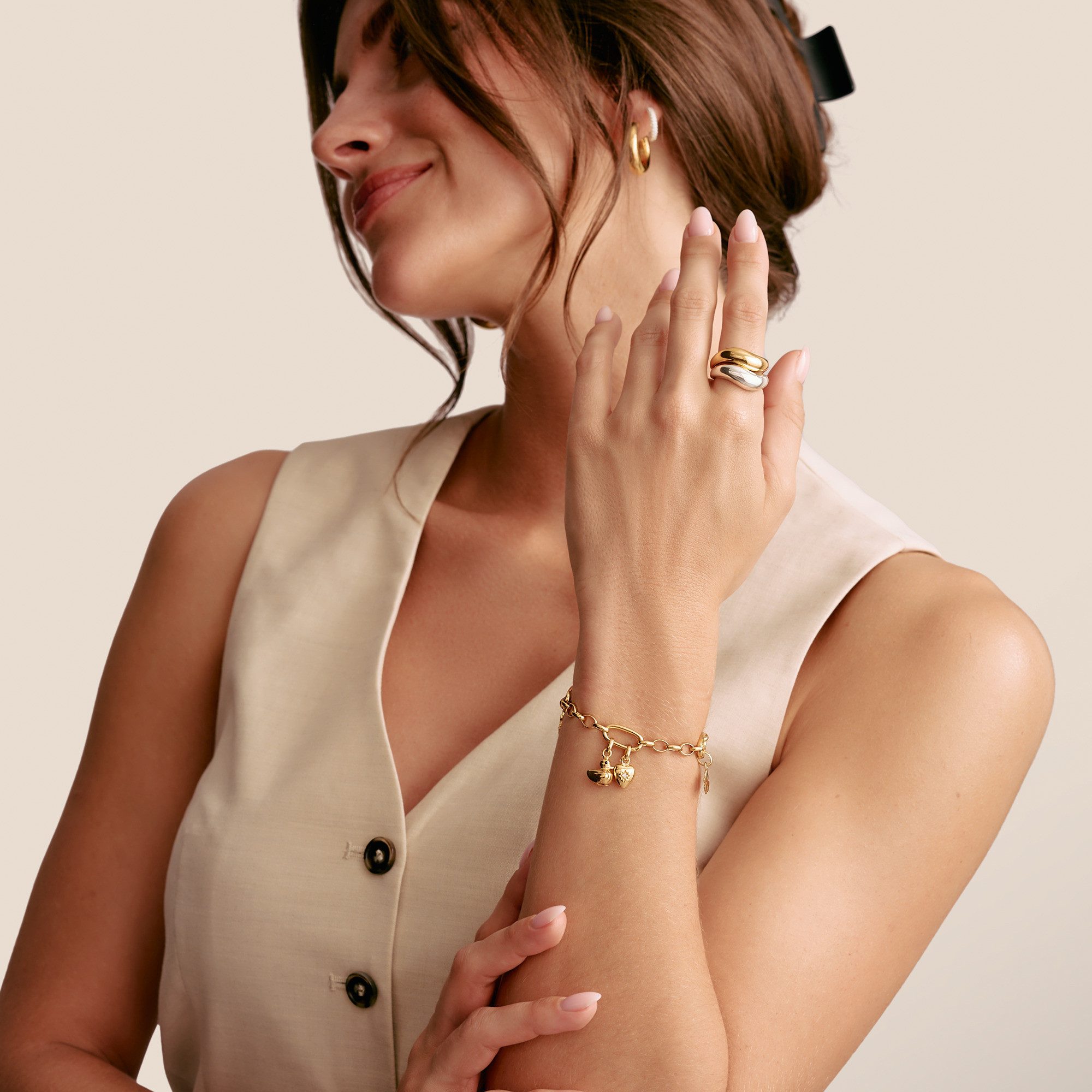 THOMAS SABO Charm-Einhänger Charm Ente-Optik vergoldet - Connect
