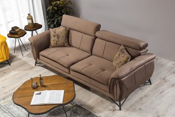 Villa Möbel Sofa Sky, 1 Stk. 2-Sitzer, Quality Made in Turkey, Luxus-Microfaser (100% Polyester)